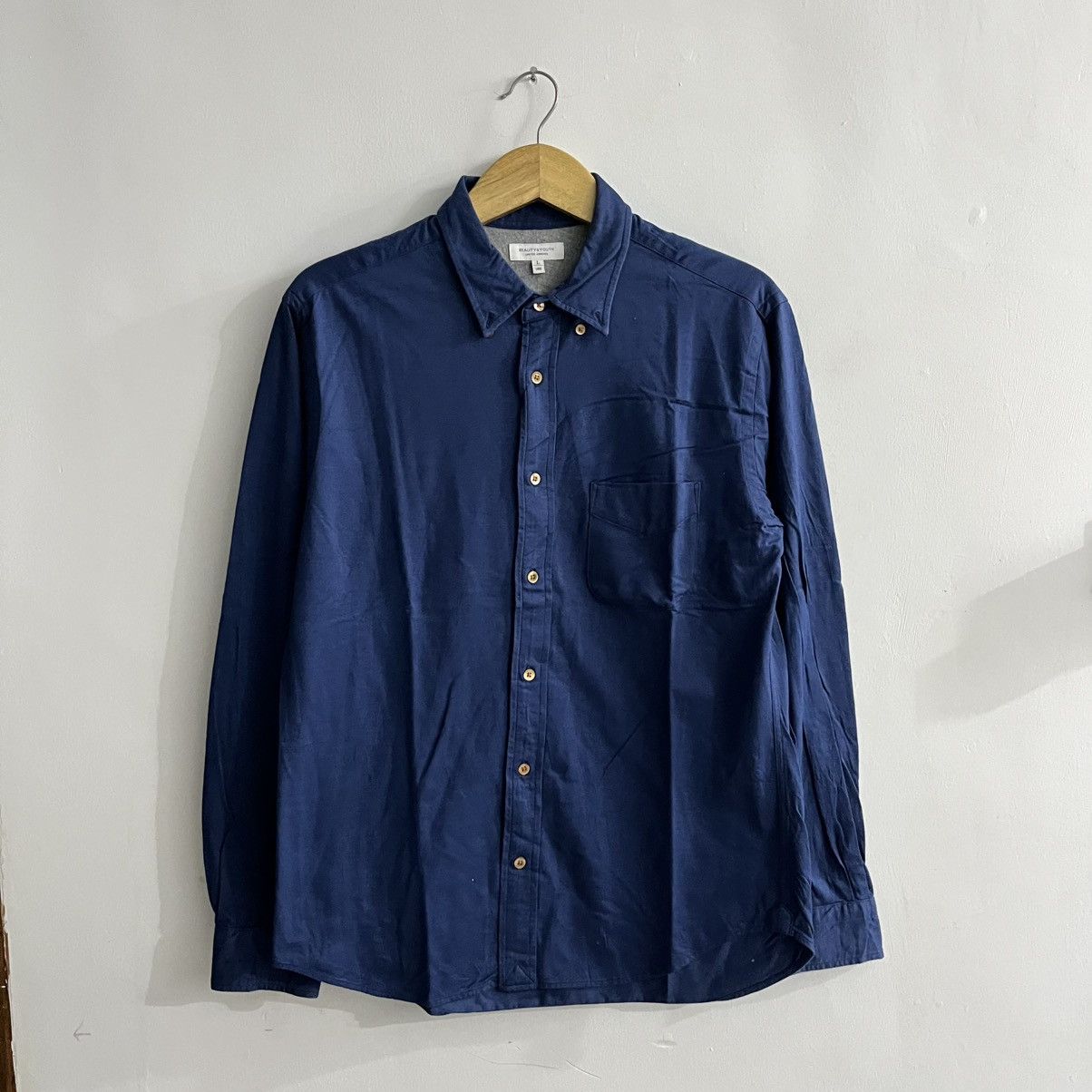Japanese Brand United Arrow - Blue Minimalist Ls Button Up Size US L / EU 52-54 / 3 - 1 Thumbnail