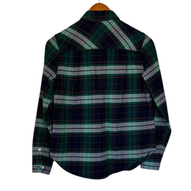 J.Crew J.Crew Top Women XX Small Green Blue Buffalo Plaid Cotton Size XXS / US 00 / IT 34 - 4 Thumbnail