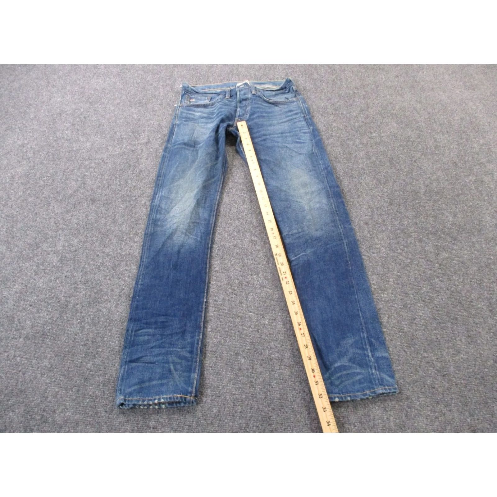 Vintage RRL Ralph Lauren Jeans Men 29 X 32 Denim Slim Straight Blue Denim Jeans Men 29 X 32, Selvedge, Regular, Button, Logo, 90s? Size US 29 - 3 Thumbnail