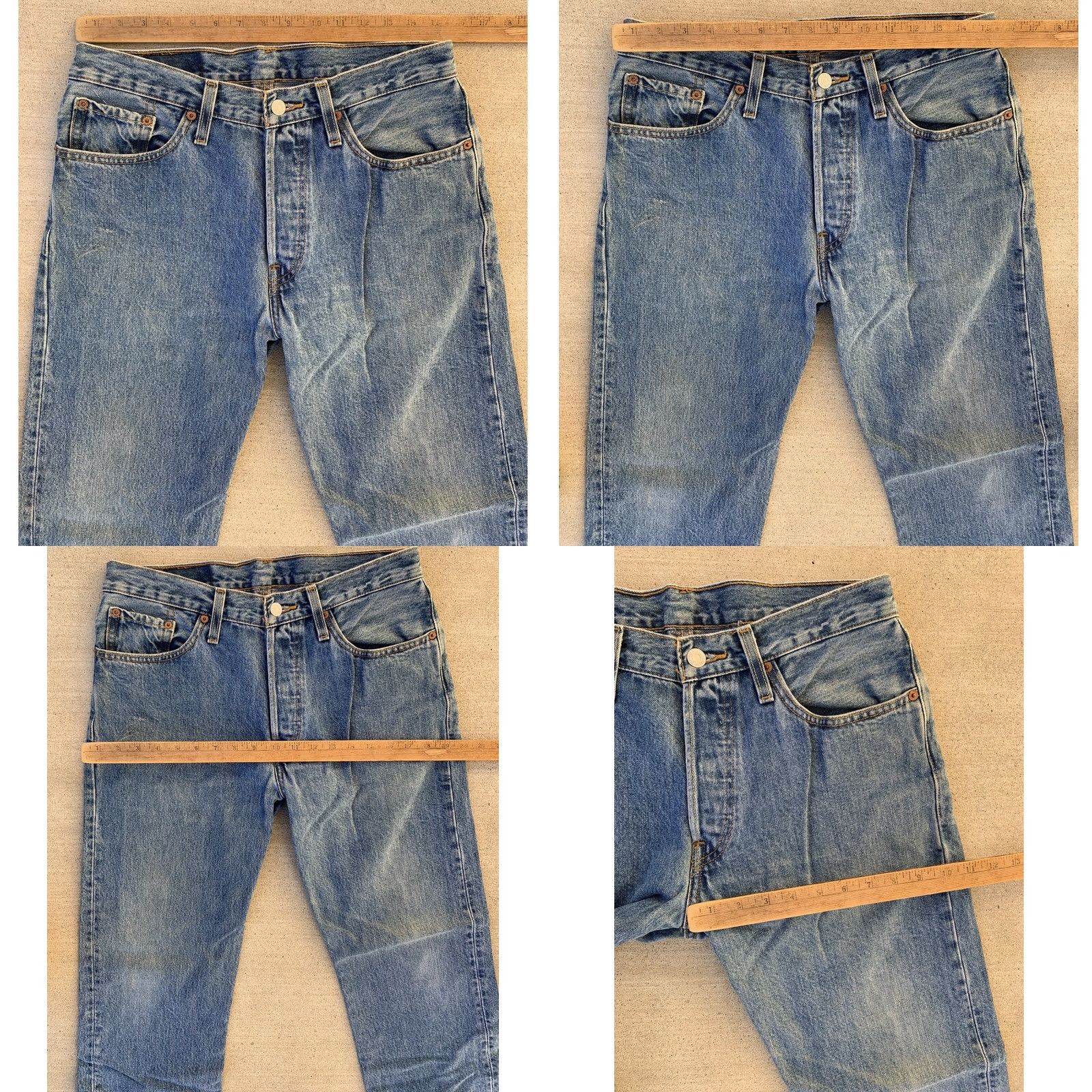 Levi's VINTAGE Levi's 501 Jeans Button Fly Regular Size 33 Men Blue Denim 5-Pocket 31.75 Inseam 33.5 W 32 Measures 31.75 retro 90s Mens Size US 33 - 11 Thumbnail