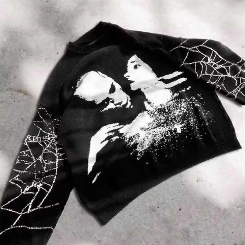 Japanese Brand × Vintage Gothic-inspired portrait sweater. Size US L / EU 52-54 / 3 - 3 Thumbnail