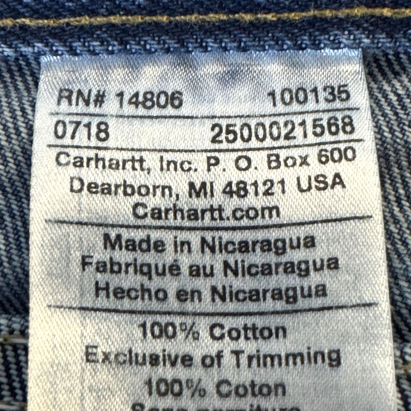 Carhartt Carhartt Jeans Mens 40x36 Blue Relaxed Fit B17-DST Straight Denim Pants Workwear Size US 40 / EU 56 - 4 Thumbnail