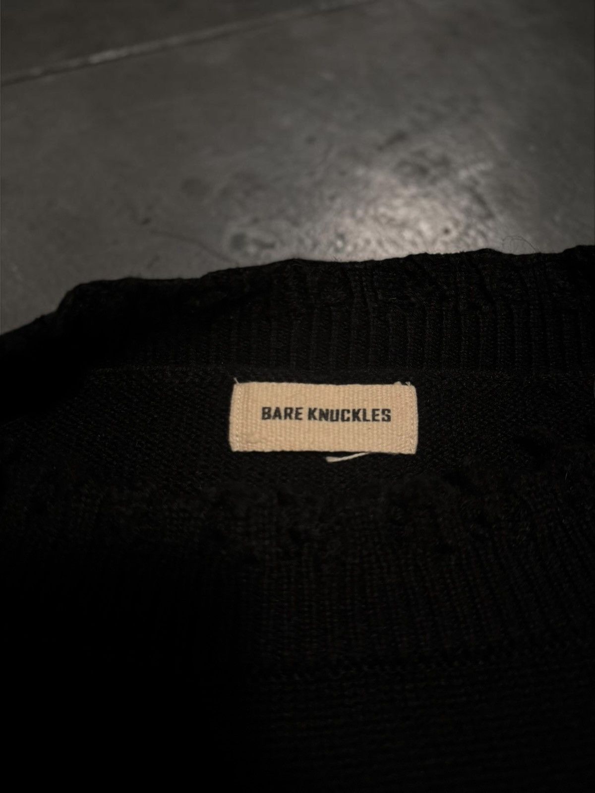 Bare Knuckles Bare Knuckles Distressed Black Sweater Size US XL / EU 56 / 4 - 2 Thumbnail