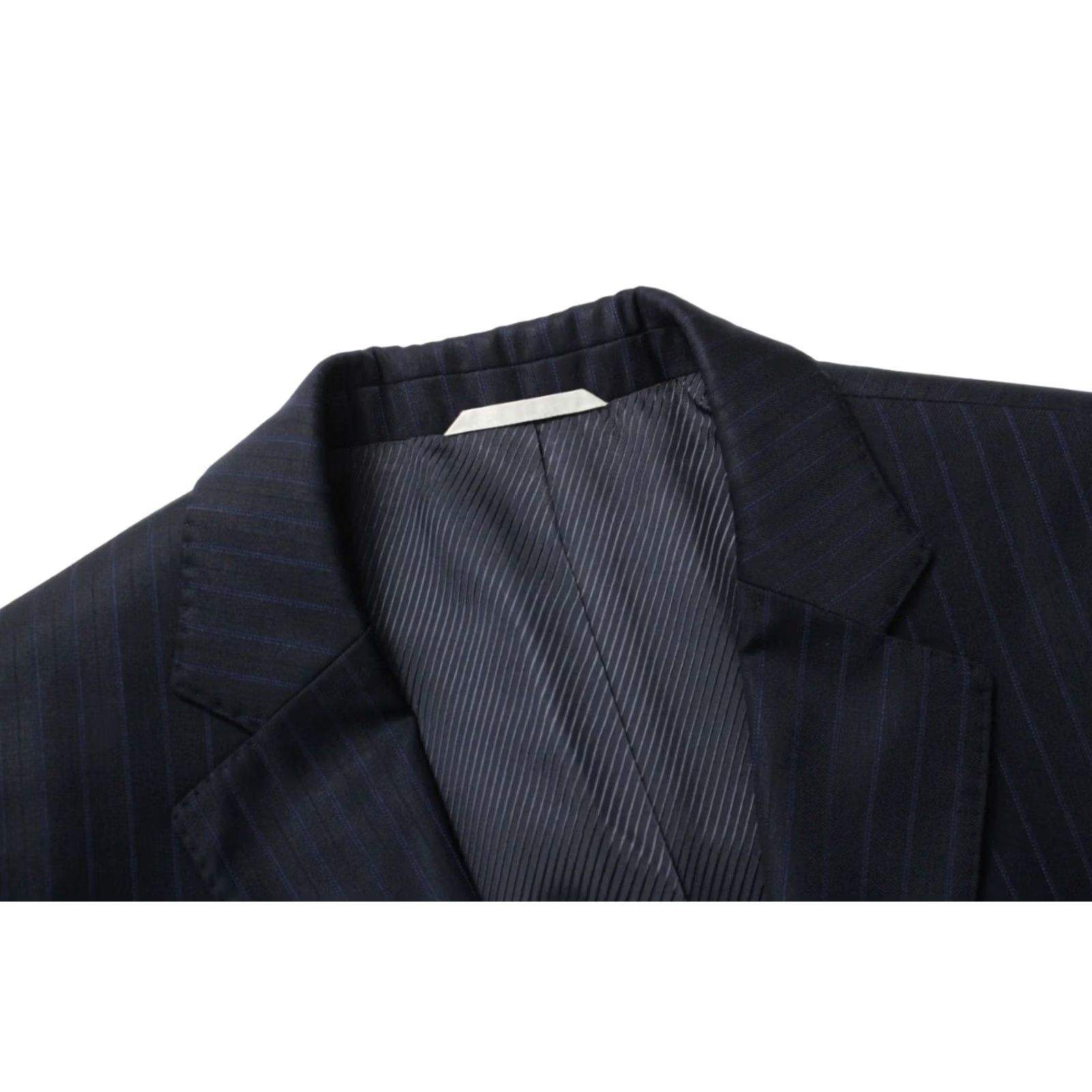 Hugo Boss HUGO BOSS Blazer The James/Sharp2 WE Wool Pinstripe Notch Lapel Mens US 36 Button Front 2 Buttons Regular Size Black Size 36R - 5 Thumbnail