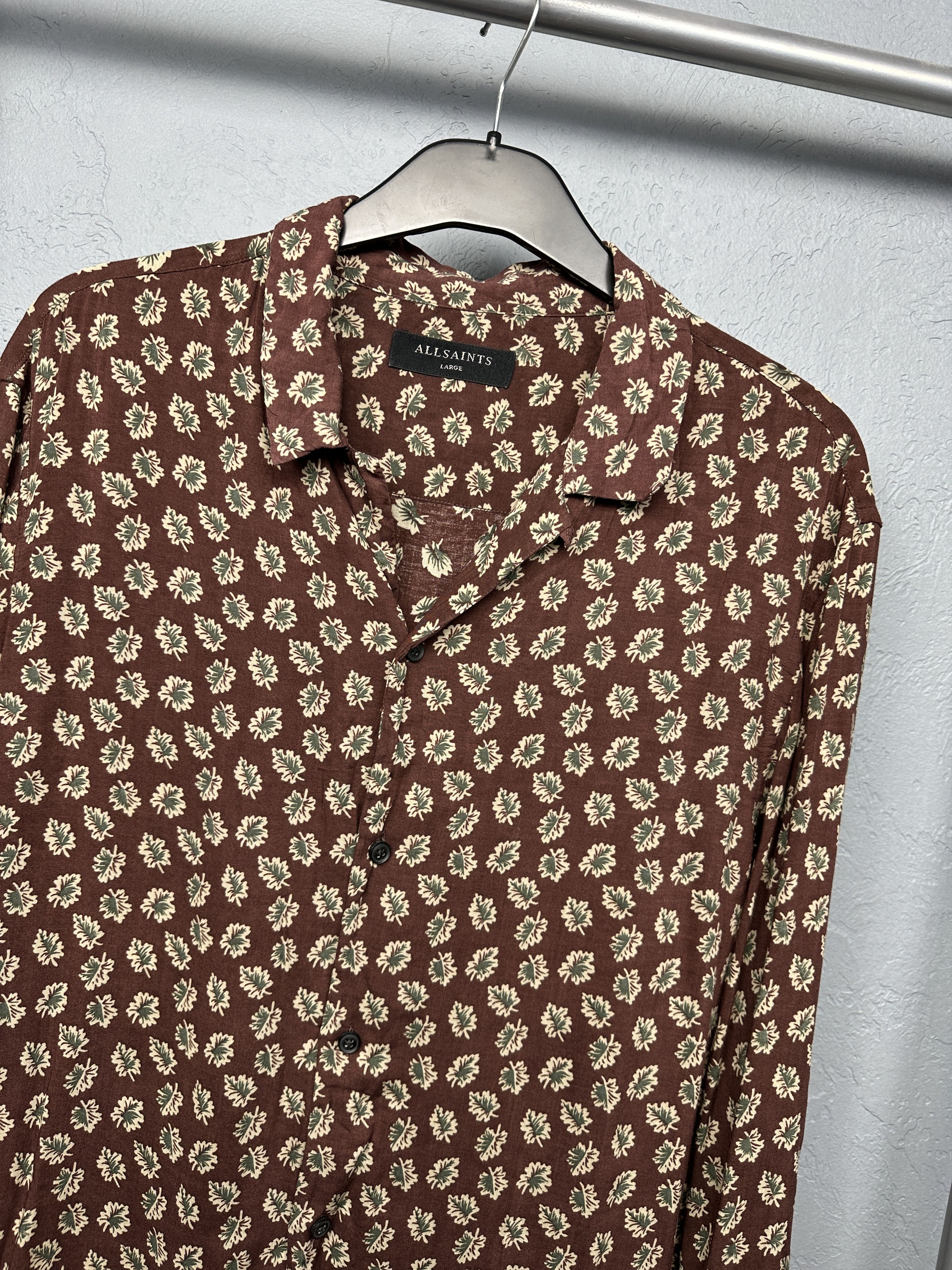 Allsaints Allsaints Serrate Mens Long Sleeve Shirt Size US L / EU 52-54 / 3 - 2 Thumbnail