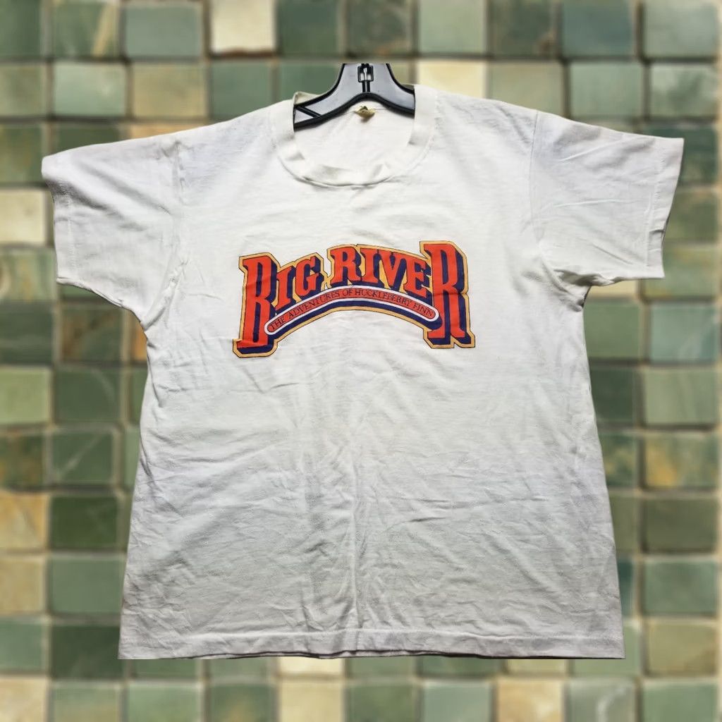 Vintage Vintage Big River Huckleberry Finn Mark Twain Promotional Theatre Shirt Large - Screen Stars with Stain Size US L / EU 52-54 / 3 - 1 Thumbnail