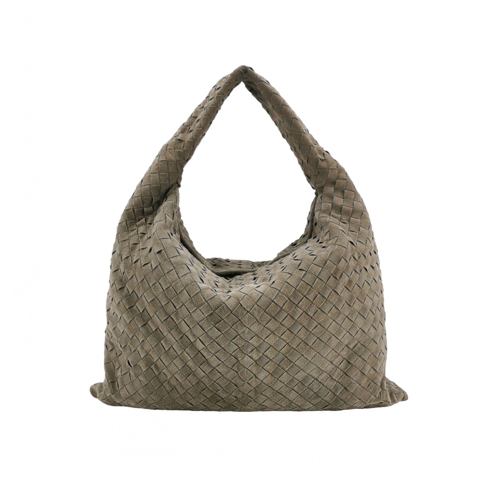 Bottega Veneta Bottega Veneta Suede Intrecciato Hop Shoulder Bag Size ONE SIZE - 1 Thumbnail