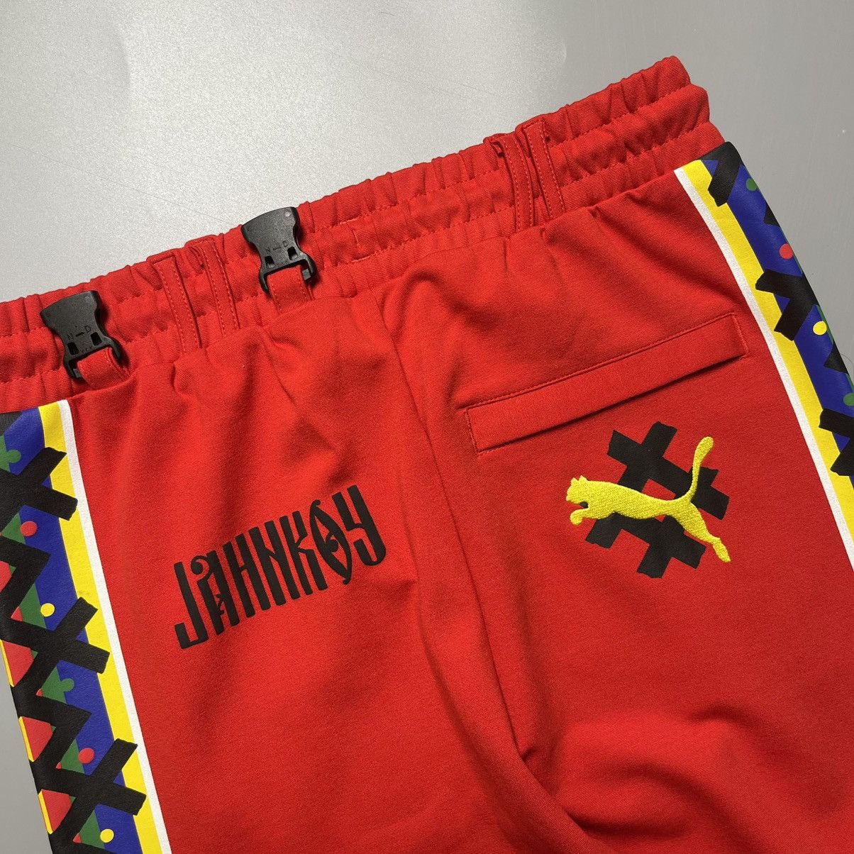 Puma × Vintage Puma x Jahnkoy Track Pants Stretch Waist Red Mens Joggers Size US 30 / EU 46 - 6 Thumbnail