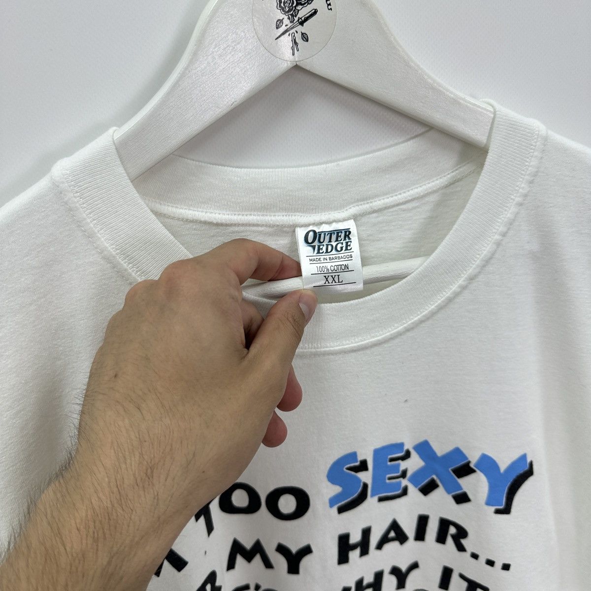 Vintage Vintage 90s I’m too sexy for my hair tee humor bald guy y2k Size US XXL / EU 58 / 5 - 5 Thumbnail
