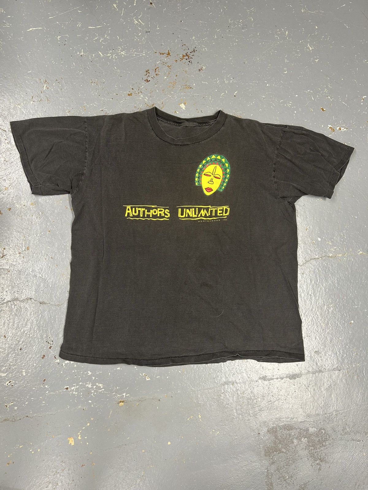 Vintage Crazy Vintage Black Faded Authors Unlimited Graphic T-Shirt Size US XL / EU 56 / 4 - 1 Thumbnail