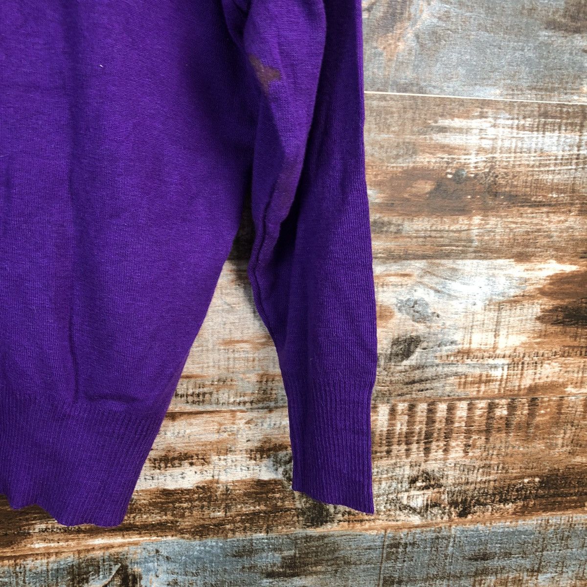 Vintage Verona vintage Japan Purple Cardigan Knitwear #A2336 Size M / US 6-8 / IT 42-44 - 17 Thumbnail