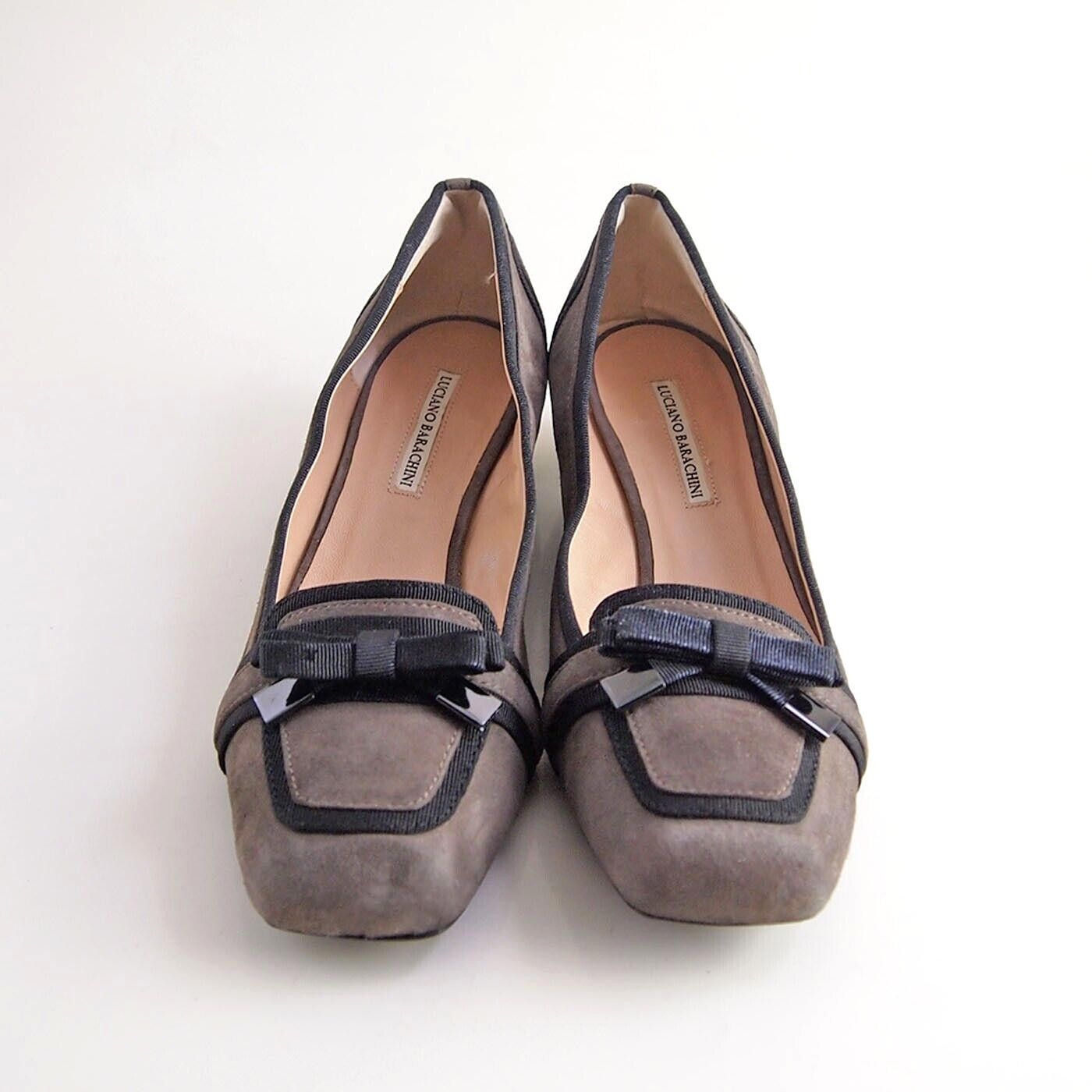 Designer Luciano Barachini Low Heel Pumps Brown Suede US 10 EU 40 Size US 10 / IT 40 - 3 Thumbnail