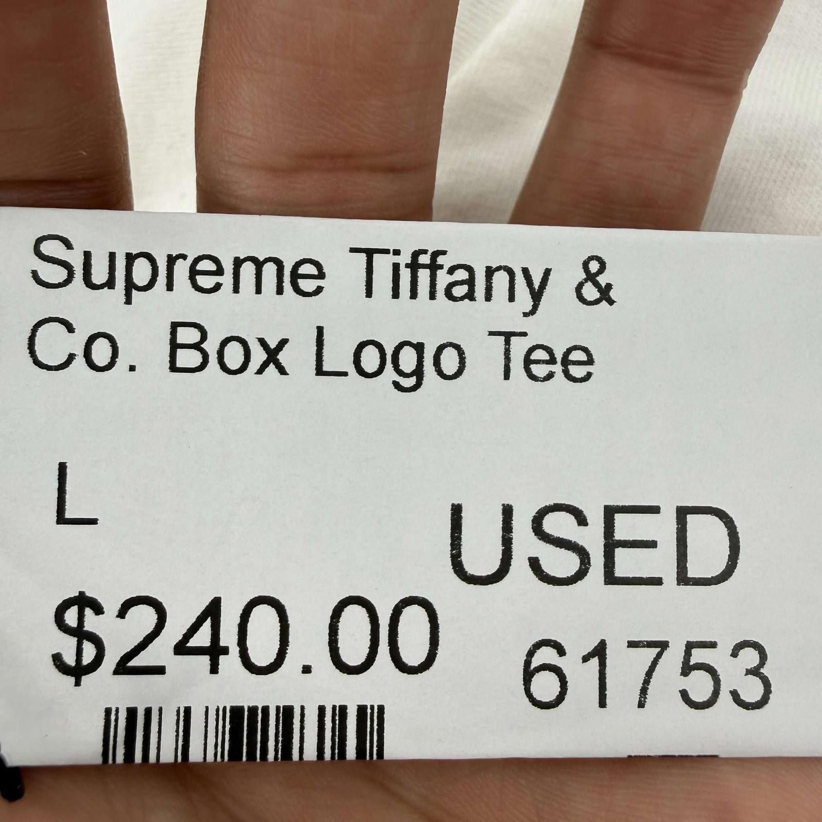 Supreme Supreme Tiffany & Co. Box Logo Tee L Used Size US L / EU 52-54 / 3 - 6 Thumbnail