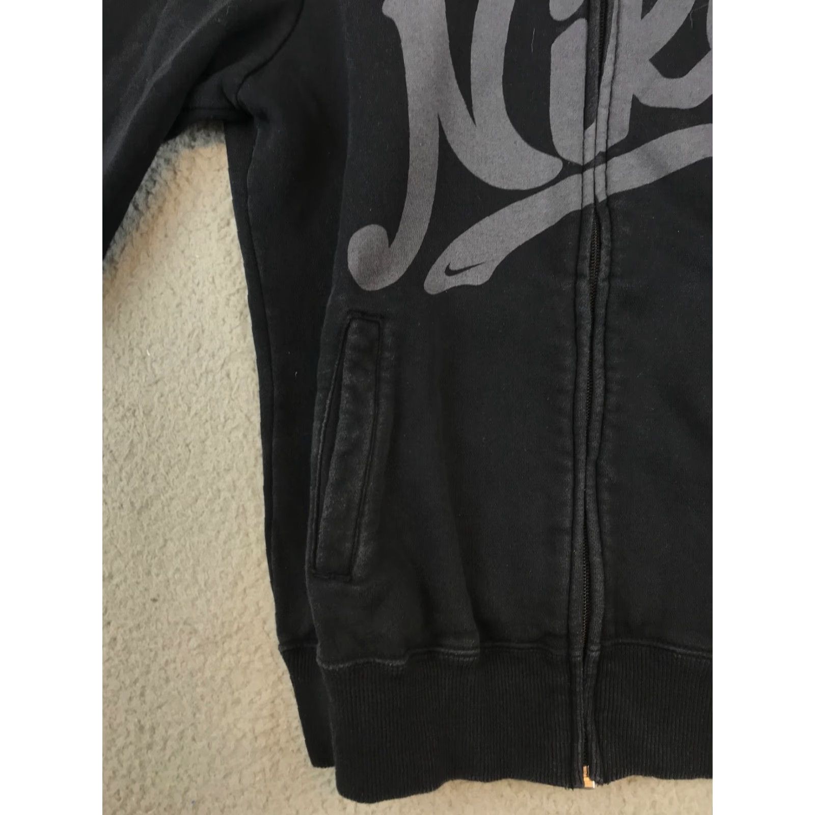 Nike Nike Jacket Women’s Medium Black Full Zip Mock Neck Long Sleeve Pockets Big Logo Size M / US 6-8 / IT 42-44 - 7 Thumbnail