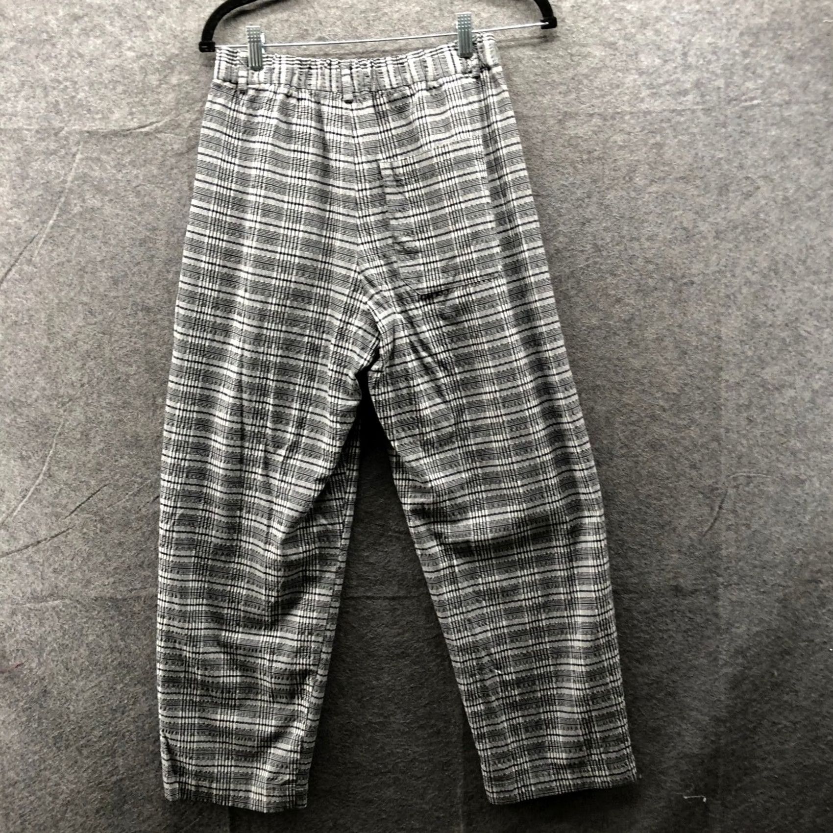 Urban Outfitters VINTAGE Urban Outfitters Gray Plaid High Waisted Pleated Seersucker Pants Womens M Knit Size 32" / US 10 / IT 46 - 2 Thumbnail
