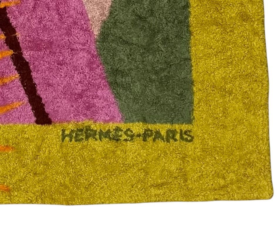 Hermes Rare Hermes Pink Lion Beach Bath Towel Bath Mat Rug Size ONE SIZE - 2 Thumbnail