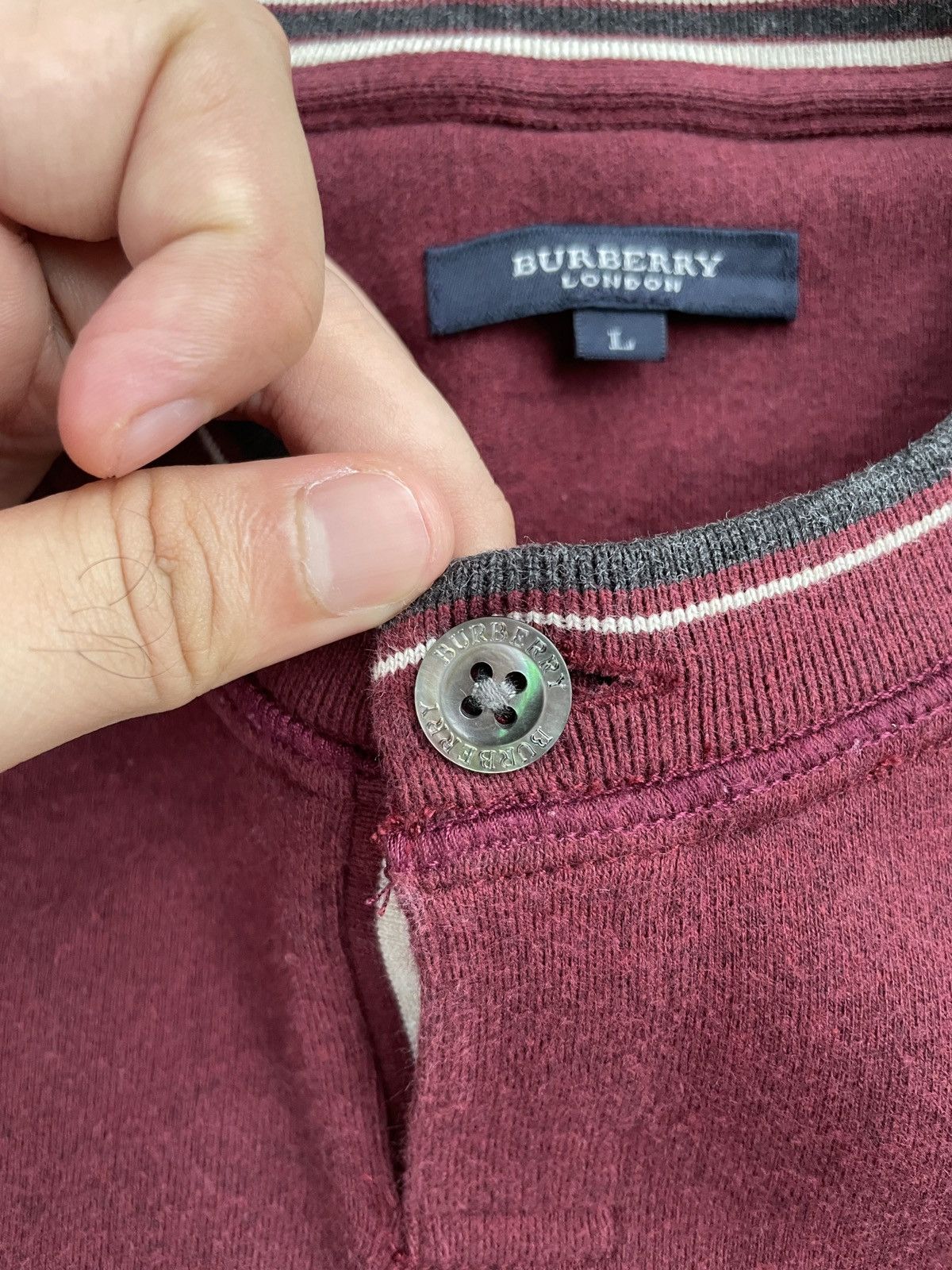 Burberry × Designer Burberry London Big Logo Maroon Size US L / EU 52-54 / 3 - 5 Thumbnail