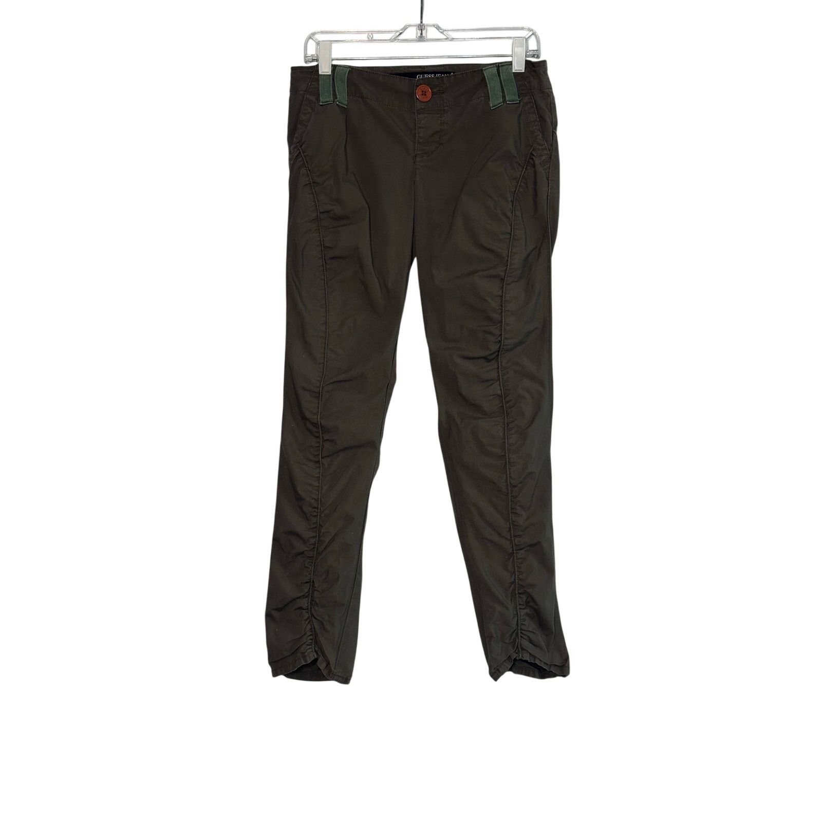 Guess Guess Jeans dark olive green stretch Y2K pants size 29 Size 29" - 7 Thumbnail