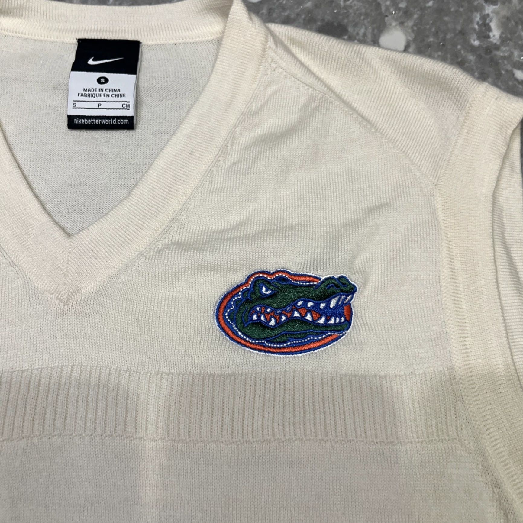 Nike VINTAGE Nike Florida Gators Sweater Vest Wool S Cream Mens Size US S / EU 44-46 / 1 - 2 Thumbnail
