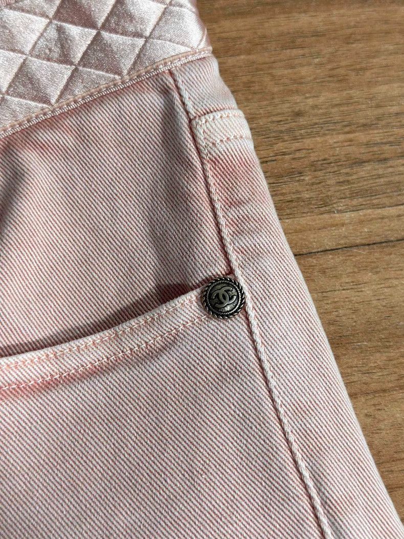 Chanel Chanel Pink diamond checkered trousers Size 24" / US 00 / IT 34 - 4 Thumbnail