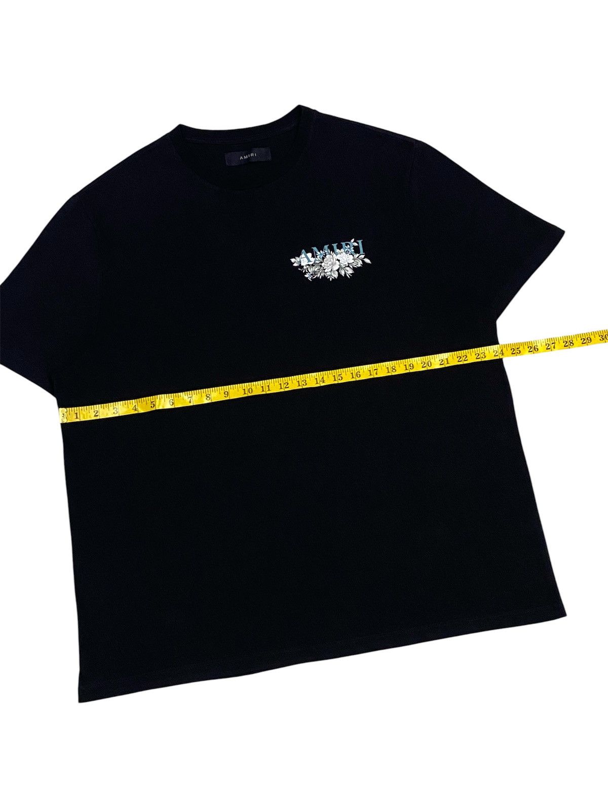Amiri Amiri Floral Logo Black T-Shirt Size US L / EU 52-54 / 3 - 12 Thumbnail