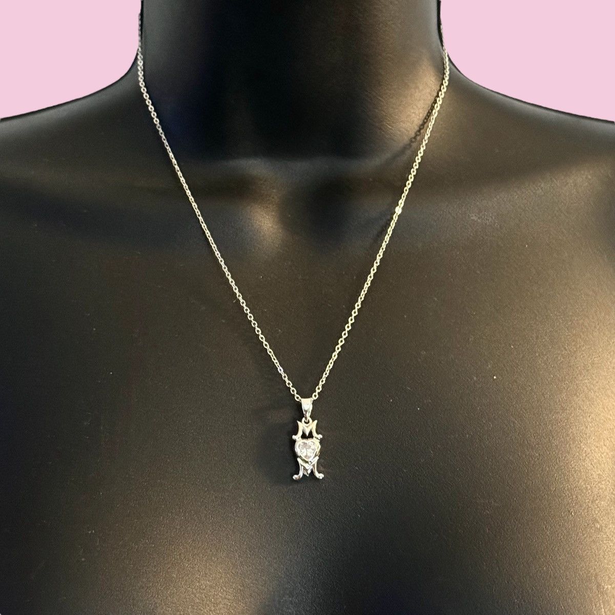 Other Vintage silver tone cubic zirconia Mom pendant necklace Size ONE SIZE - 1 Thumbnail