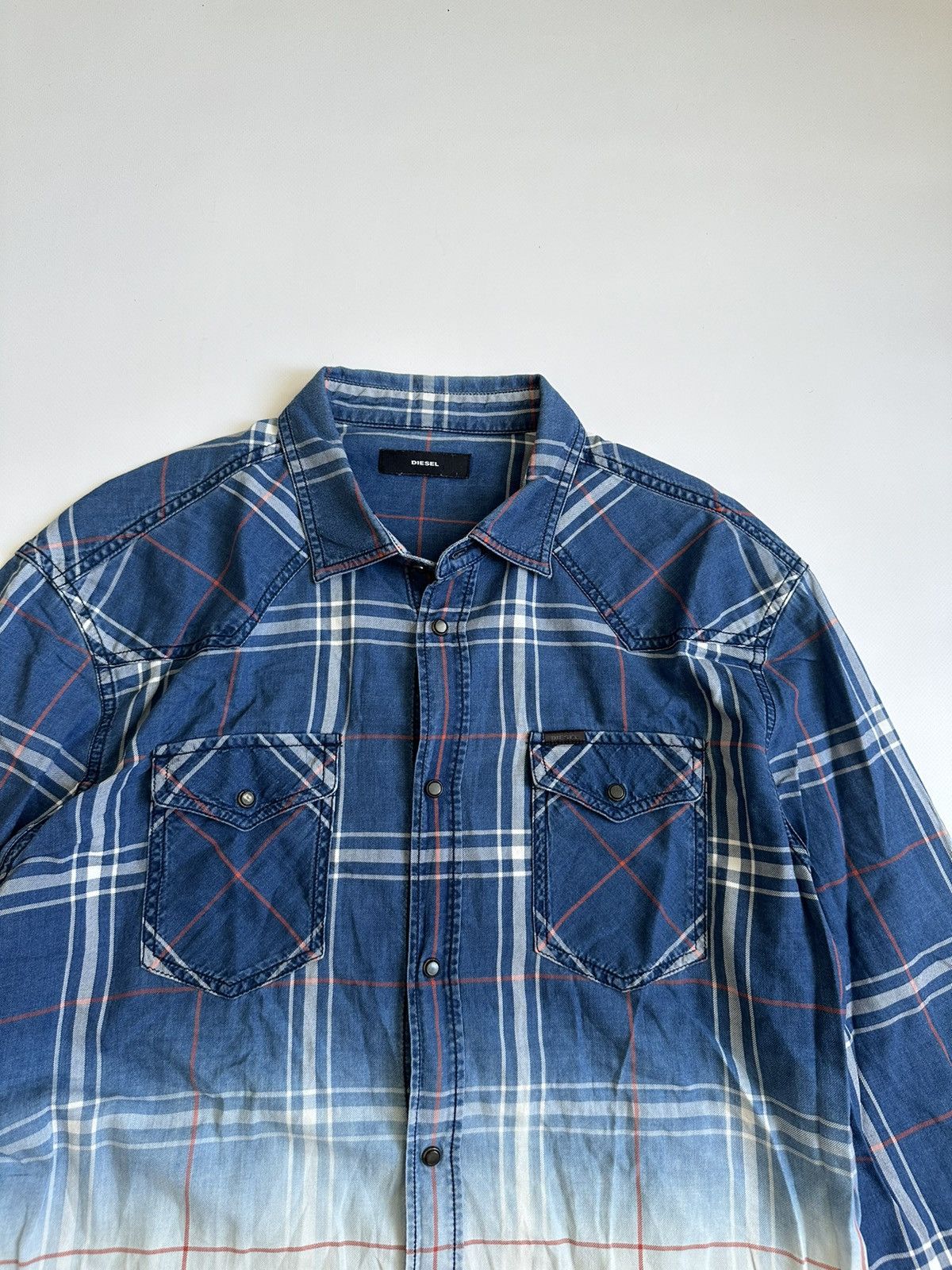 Diesel Vintage Diesel Flannel Check Button Shirt Size XL Size US XL / EU 56 / 4 - 6 Thumbnail