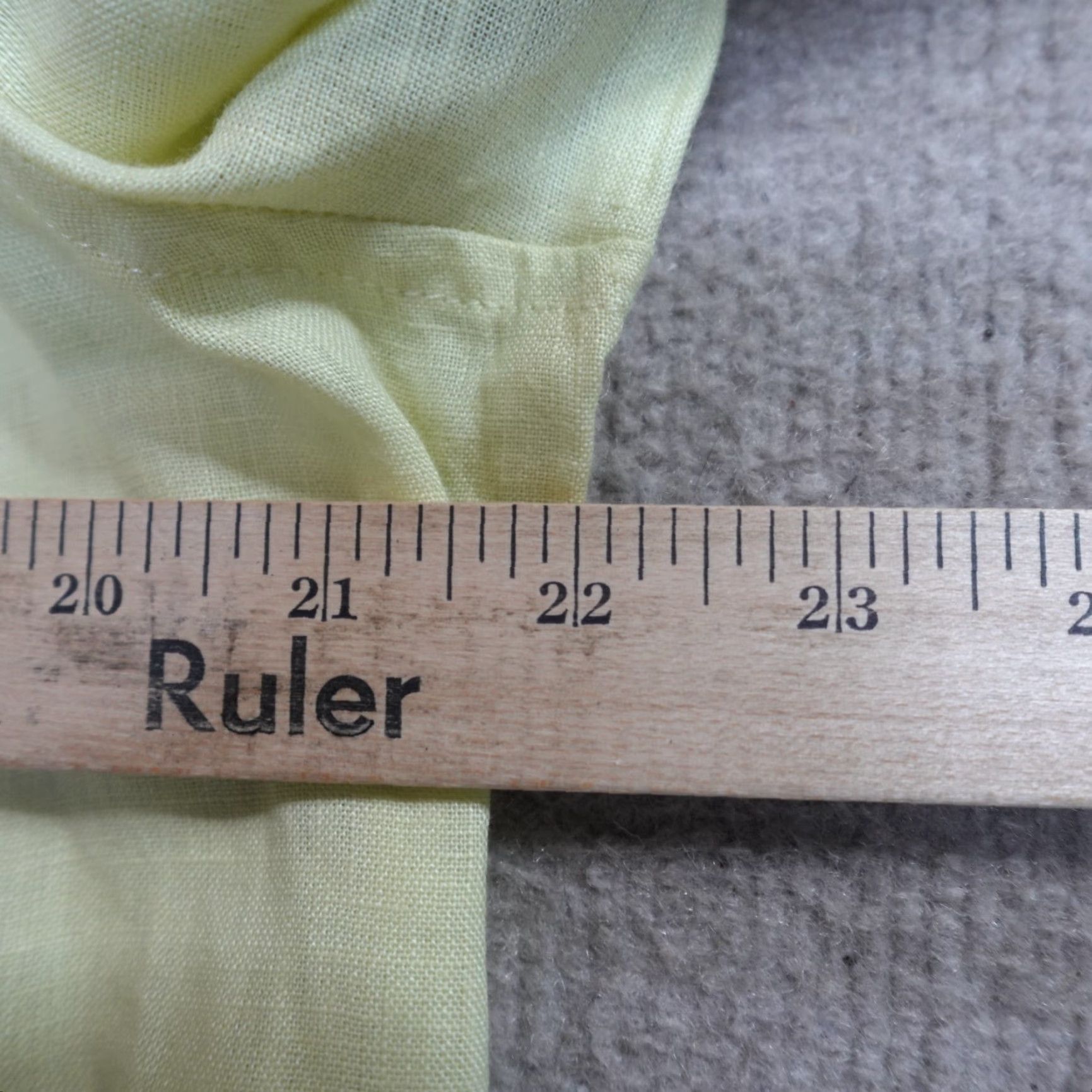 Talbots Talbots Shirt 16P Yellow Green Solid 100% Irish Linen Long Sleeves Size XXL / US 16-18 / IT 52-54 - 7 Thumbnail