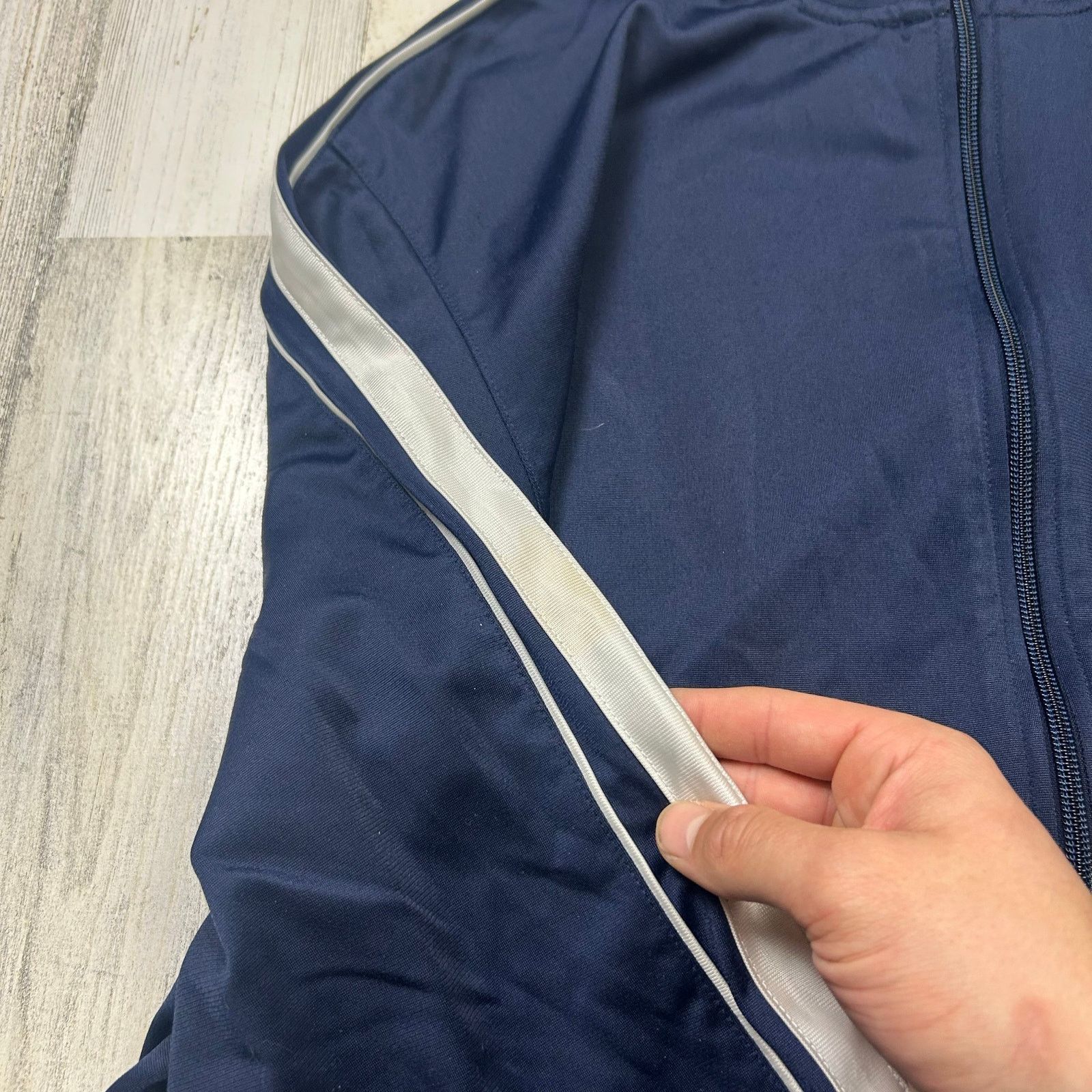 Nike Nike Track Jacket Striped Men's Activewear Zip-Up Blue Size US L / EU 52-54 / 3 - 3 Thumbnail