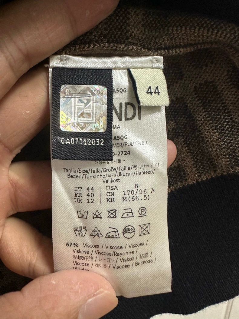 Fendi Fendi FF full-printed old-fashioned knitted short sleeves Size US S / EU 44-46 / 1 - 3 Thumbnail