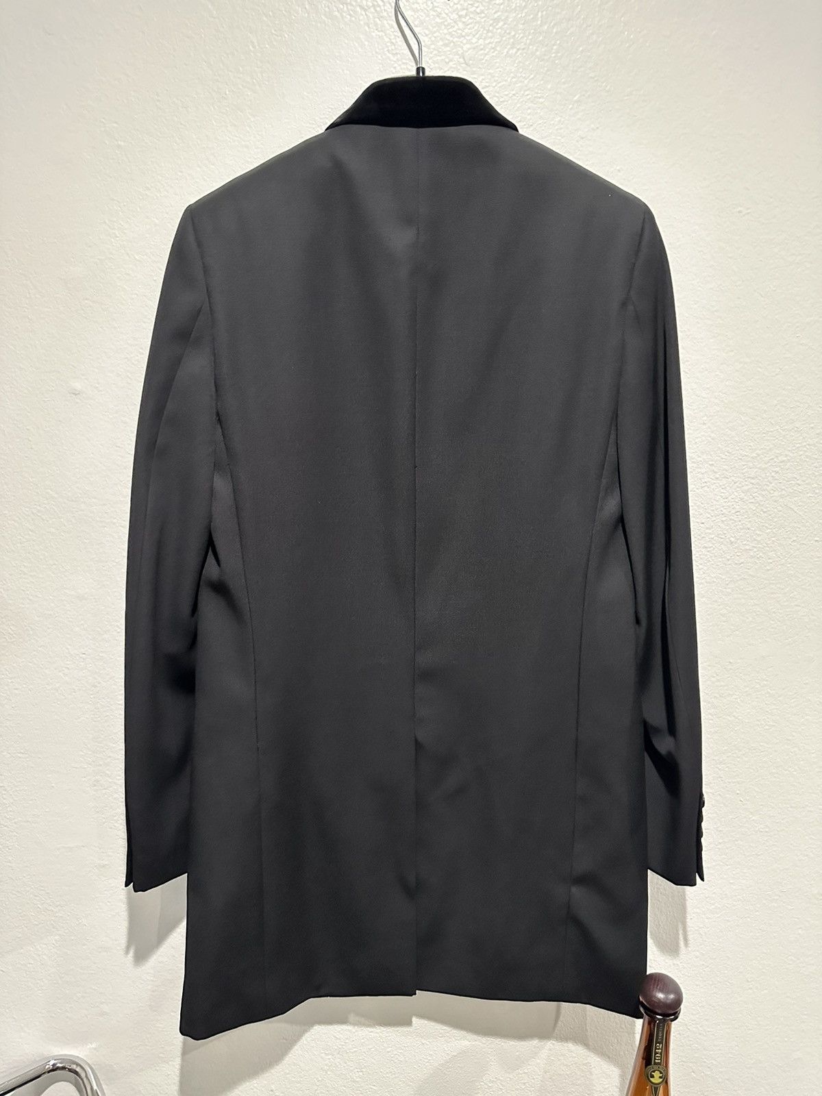 Saint Laurent Paris $3490 Velvet Collar Chesterfield Coat Grain De Poudre Size US S / EU 44-46 / 1 - 4 Thumbnail