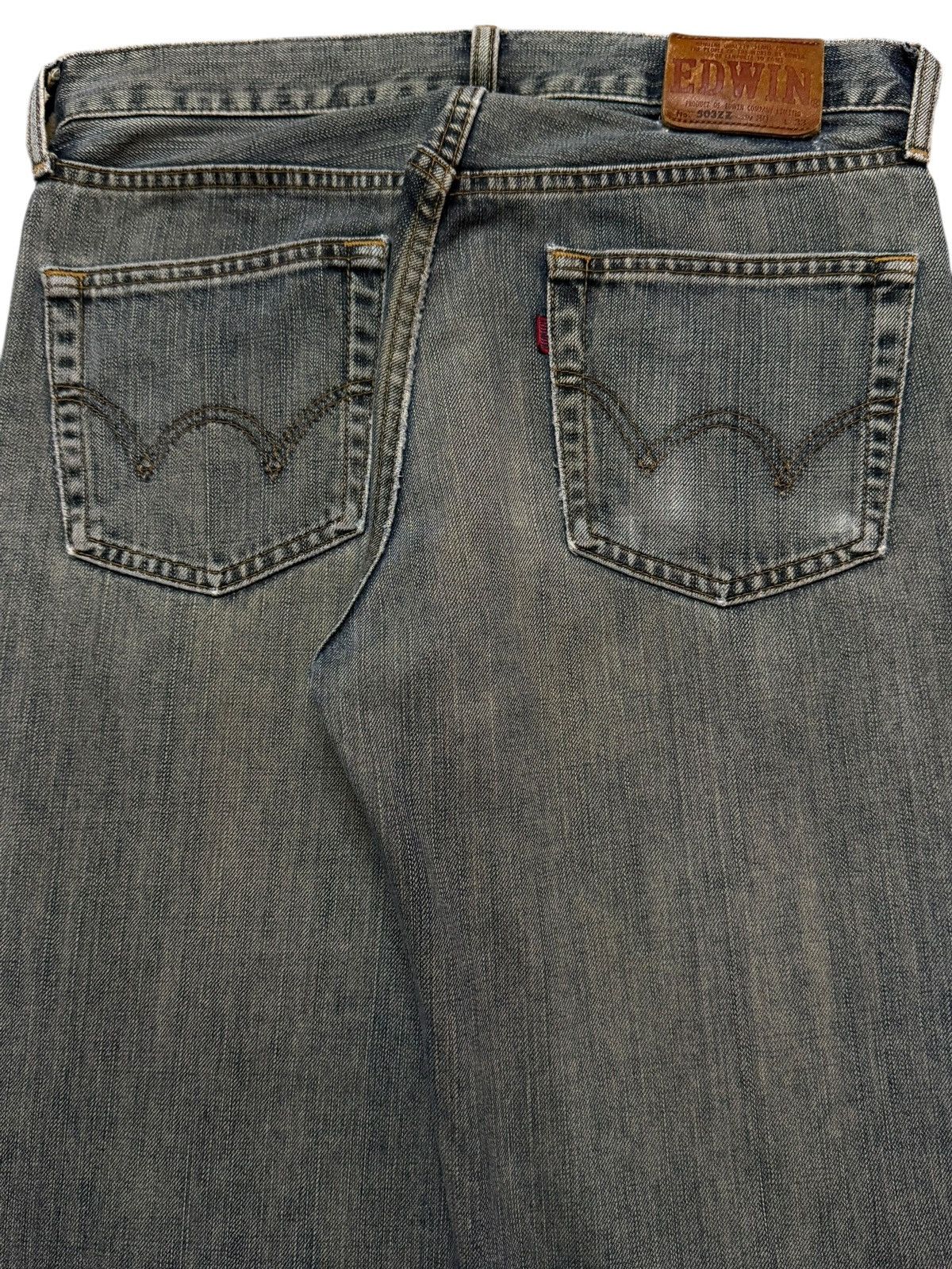 Edwin Vintage 90s Edwin 503zz Faded Wash Distress Straight Leg Size US 30 / EU 46 - 6 Thumbnail
