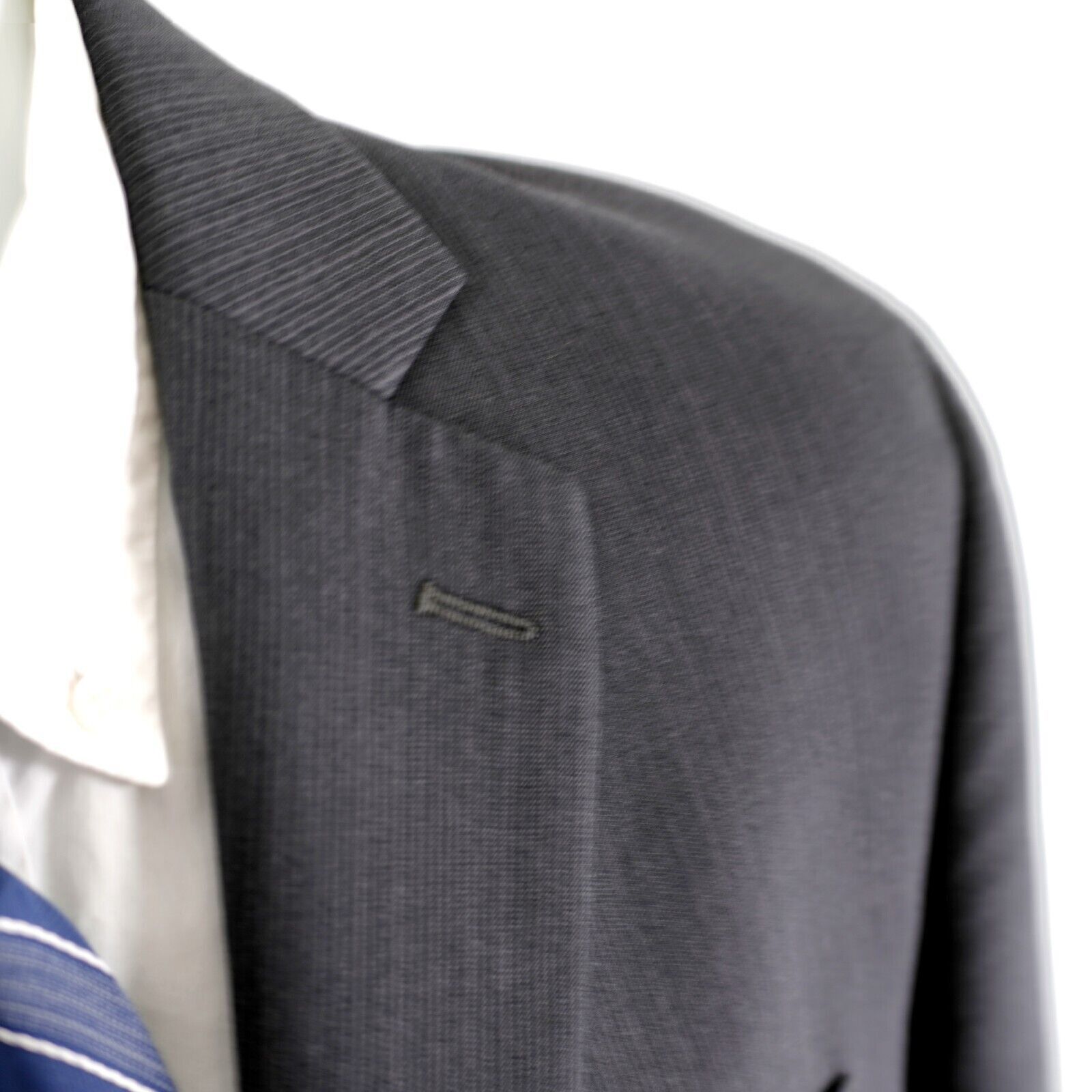 DKNY Dkny 2 Wool Gray Striped 2 Button Piece Suit 40R Or Slim 42R Size 40R - 5 Thumbnail