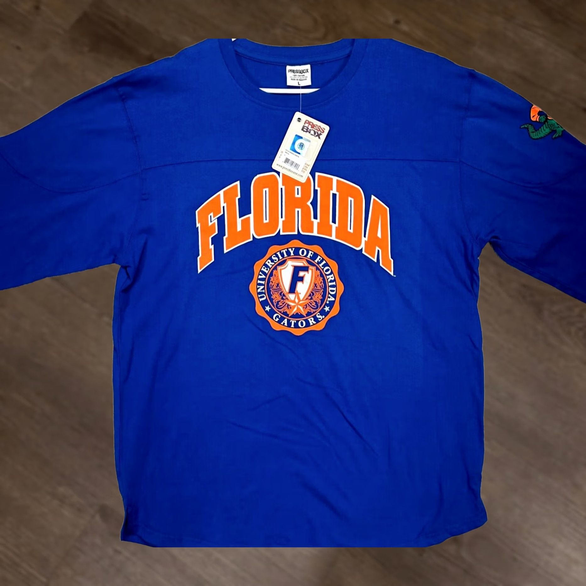 Vintage Press Box Florida Gators Shirt Adult Large Blue Long Sleeve Tee T-Shirt Mens Press Box NEW Size US L / EU 52-54 / 3 - 1 Thumbnail