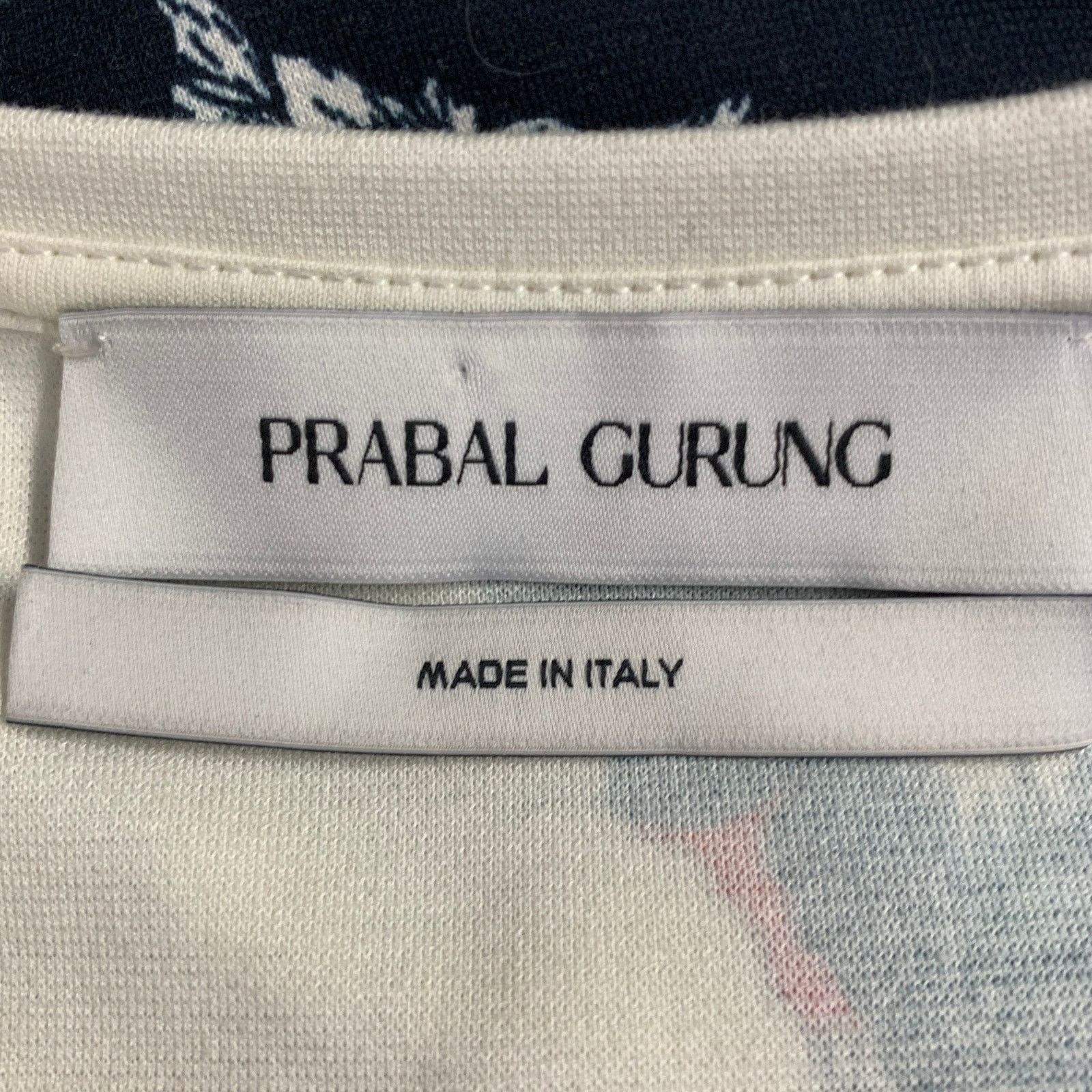 Prabal Gurung PRABAL GURUNG Size S Navy Cream Floral Sheath Cocktail Dress Size S / US 4 / IT 40 - 5 Thumbnail