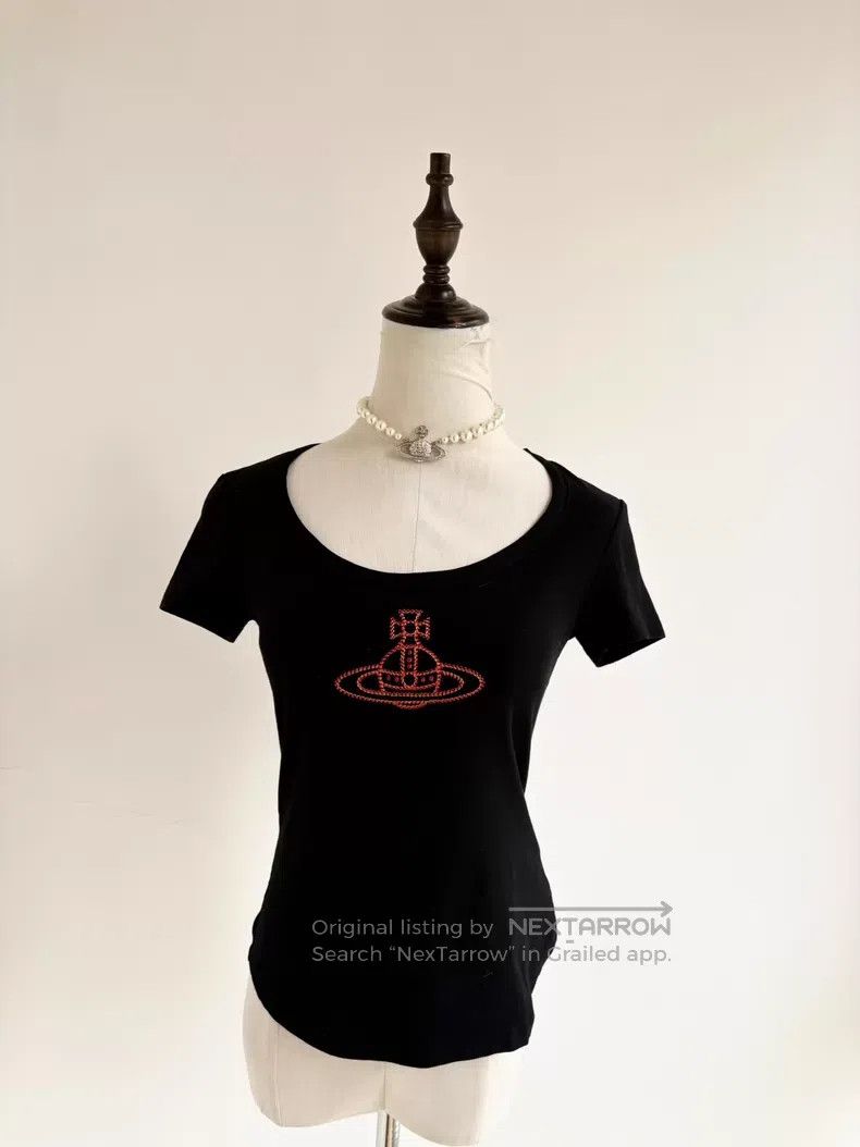 Vivienne Westwood Vivienne Westwood Vintage Black Large Saturn Short Sleeve Size M / US 6-8 / IT 42-44 - 3 Thumbnail