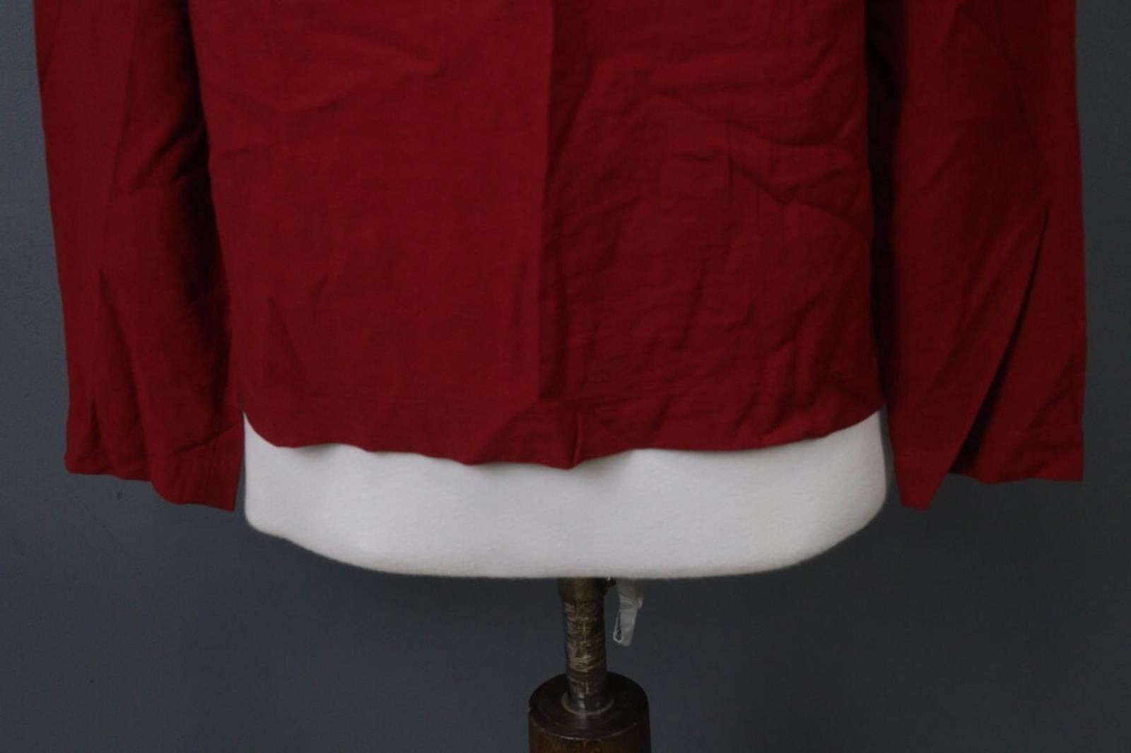 Designer Cop Copine Red Viscose Round Front Wrap Subra Top Size 42 Size M / US 6-8 / IT 42-44 - 8 Thumbnail
