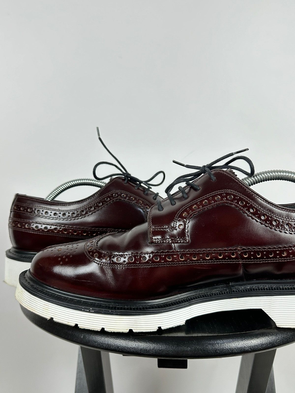 Loake Loake Navy Burgundy Patent Leather Brogue Boots Shoes Size US 10.5 / EU 43-44 - 21 Thumbnail