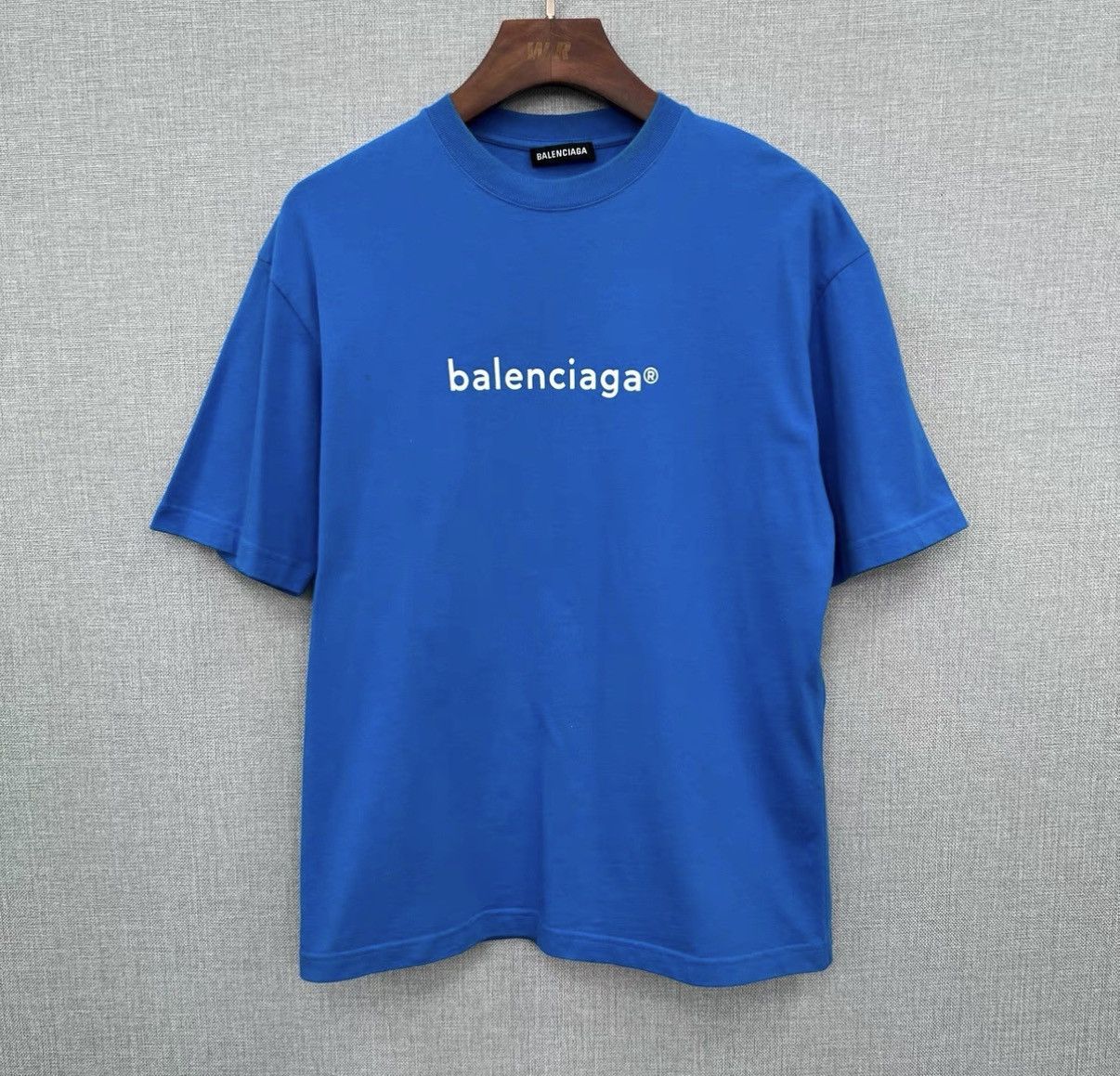 Balenciaga Balenciaga Blue Letter Print Logo Short Sleeve T-Shirt Size US XXS / EU 40 - 1 Thumbnail
