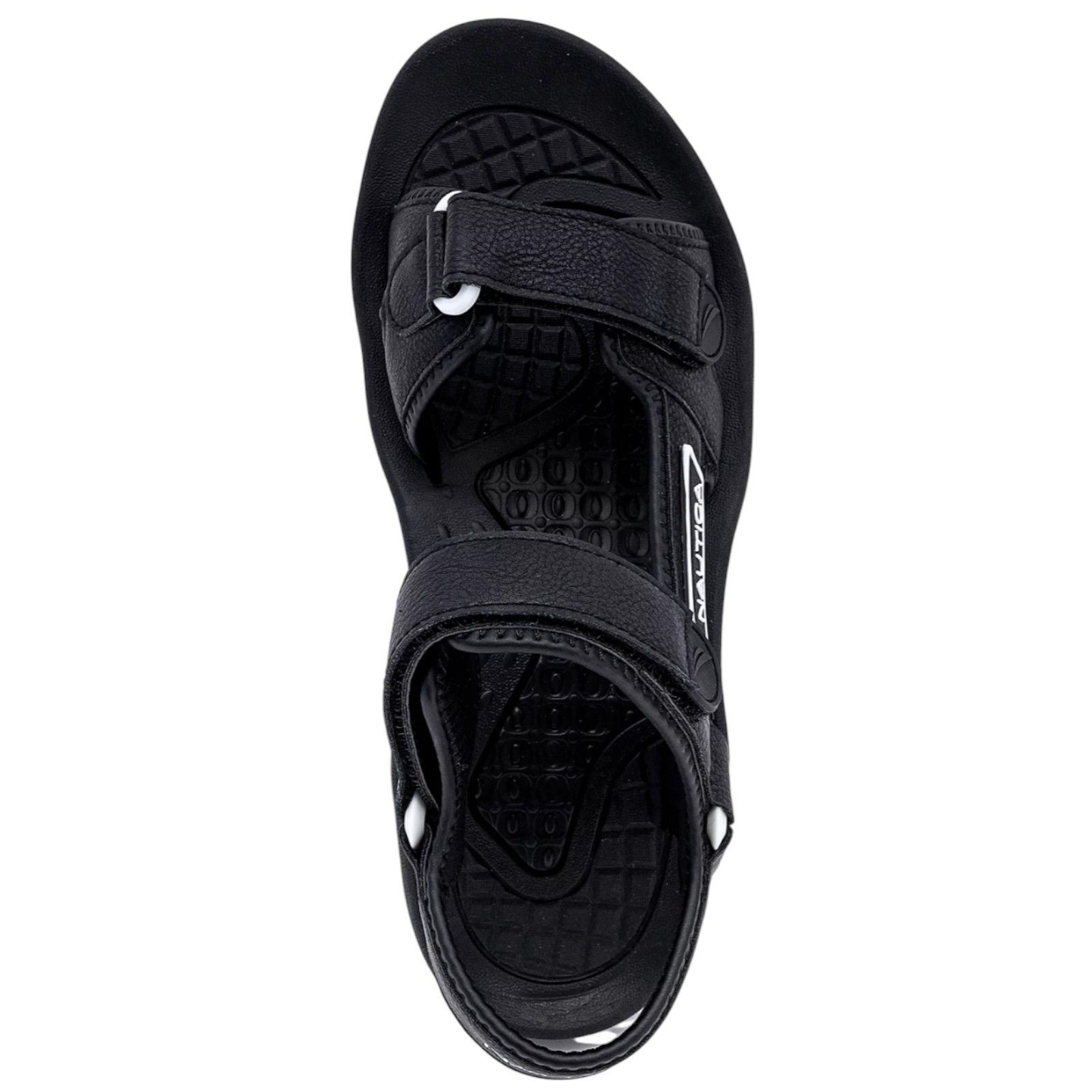 Nautica Bulty Round Toe Black Open Toe Strappy Sandals Men