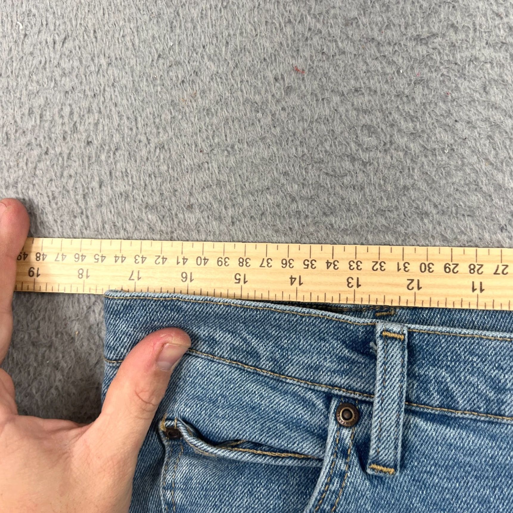 Wrangler VINTAGE Wrangler Jeans 34x32 Light Wash Y2K Western Jeans Men 5-Pocket Denim Cotton Blue Straight Regular Size 34 Inseam 32 Size US 34 / EU 50 - 5 Thumbnail