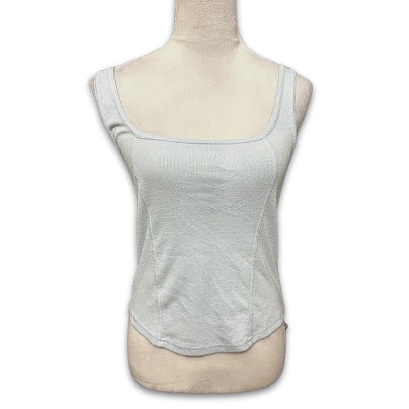 Other Abound Tank Top Stylish Ribbed Corset Sleeveless Blue L NWOT Size L / US 10 / IT 46 - 2 Thumbnail