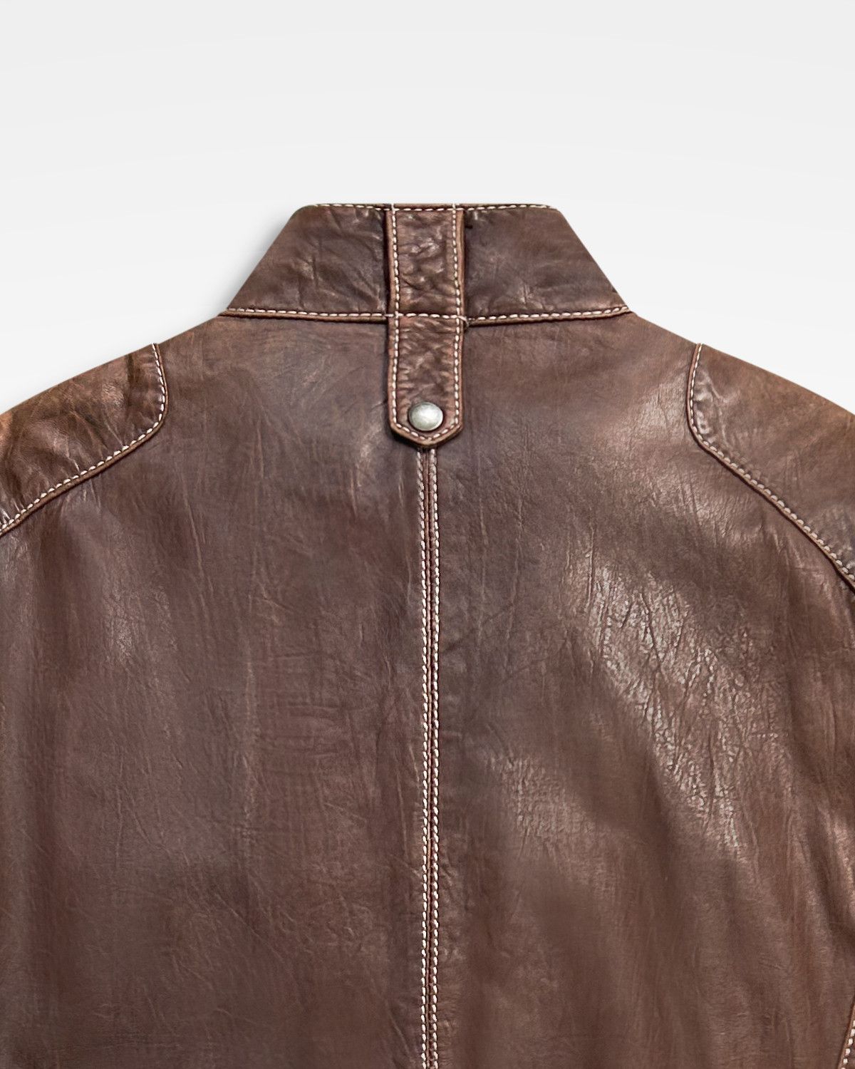 Dirk Bikkembergs Dirk Bikkembergs, Panelled Leather Moto Jacket Size US L / EU 52-54 / 3 - 5 Thumbnail