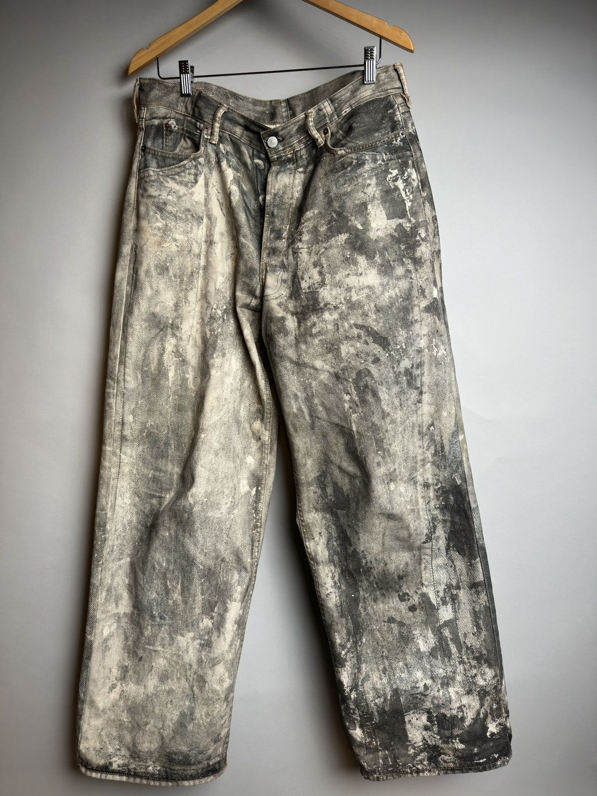 Acne Studios acne studios 1981m cold grey trompe l'oeil printed