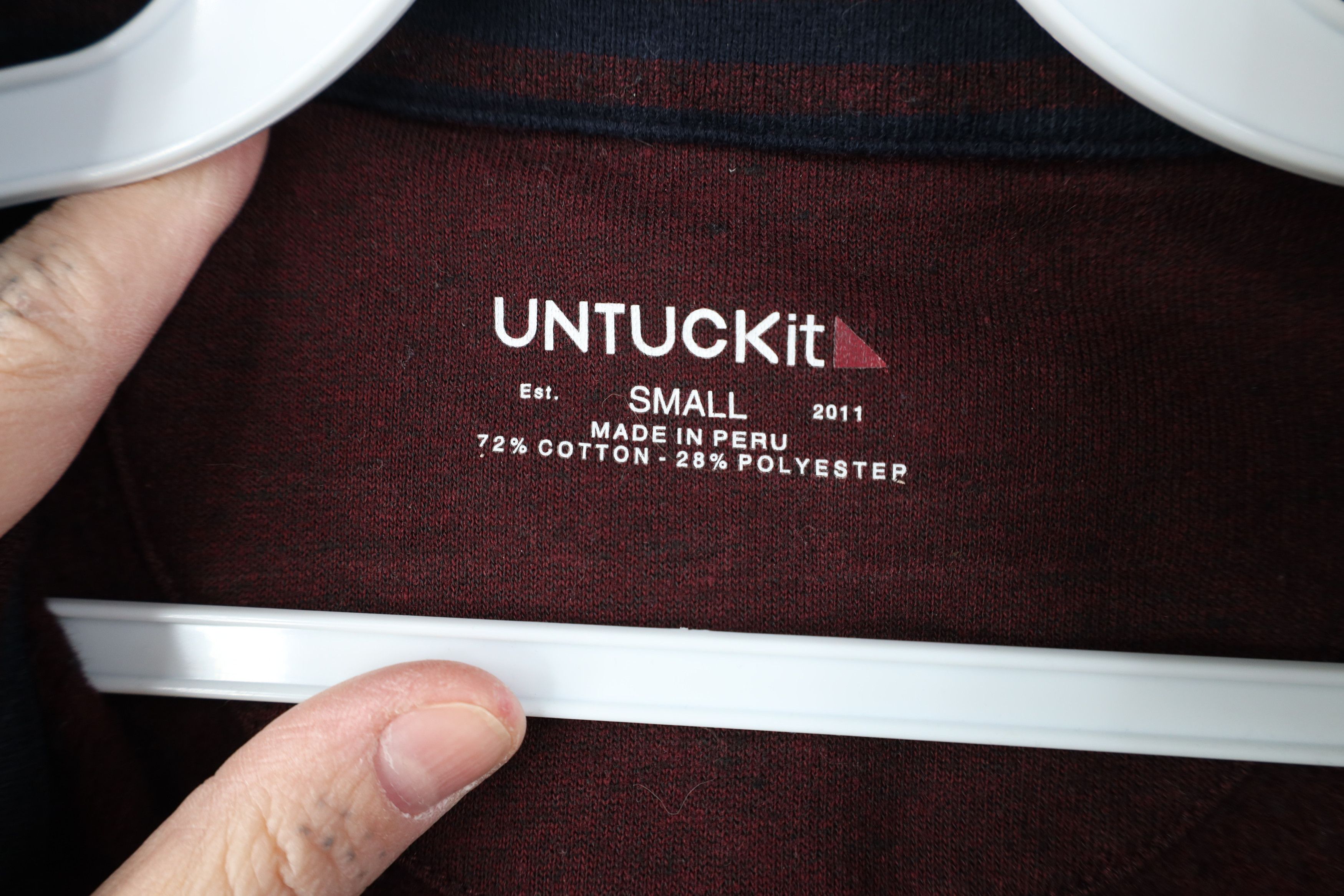 UNTUCKit Untuckit Heavyweight 1/4 Half Zip Pullover Sweater Maroon Size US S / EU 44-46 / 1 - 6 Thumbnail