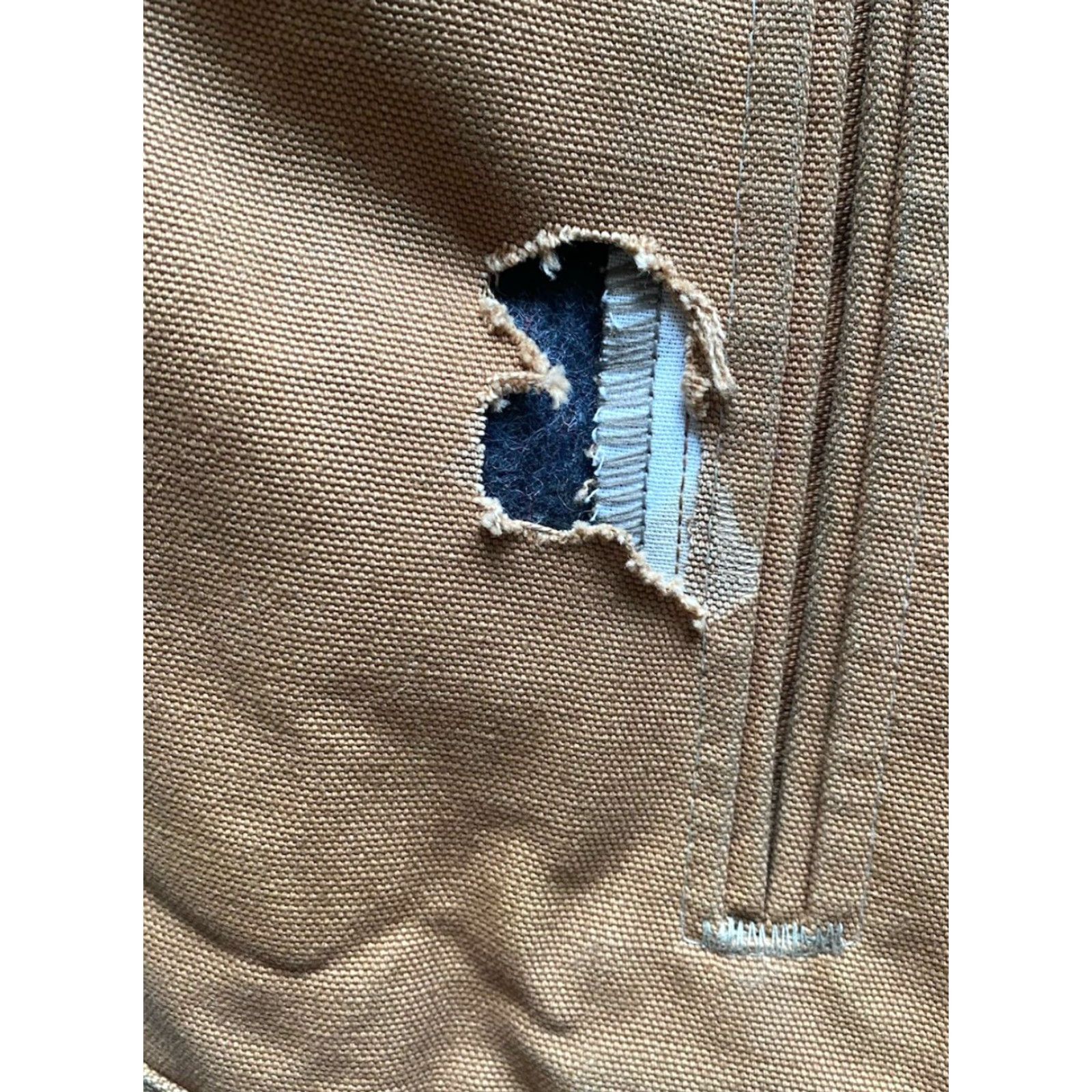 Carhartt VINTAGE Carhartt J09 BRN Jacket Coat Men’s 46 Tall Brown Blanket Lined Damaged Size US S / EU 44-46 / 1 - 5 Thumbnail