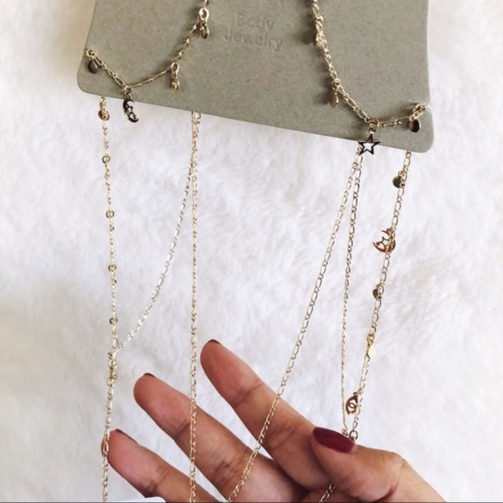 Urban Outfitters Urban Outfitter Gold Celestial Icon Bra Body Chain Size ONE SIZE - 5 Thumbnail