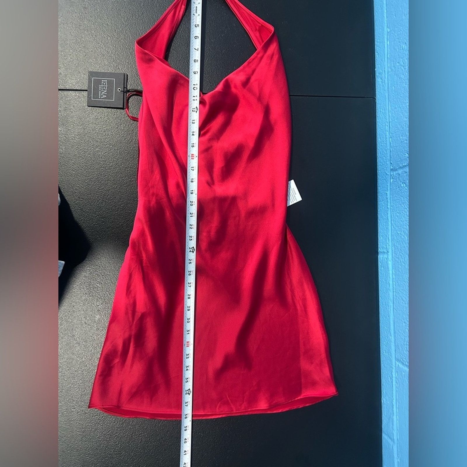 Other Mac Duggal 55300 Red Open Back Halter Neck Short Dress NWT 8 Size M / US 6-8 / IT 42-44 - 6 Thumbnail