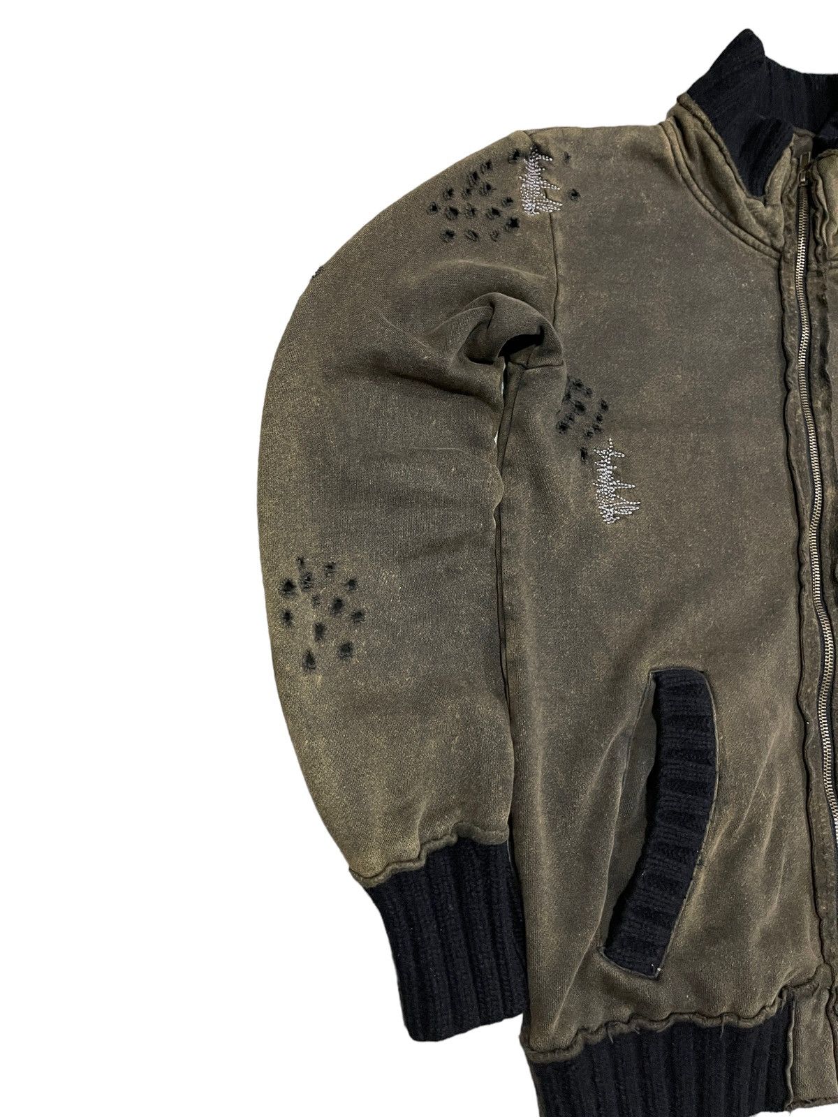 SBTG × Vintage Vintage Sabotage Thrashed Knitwear Zipper Jacket Size US S / EU 44-46 / 1 - 9 Thumbnail