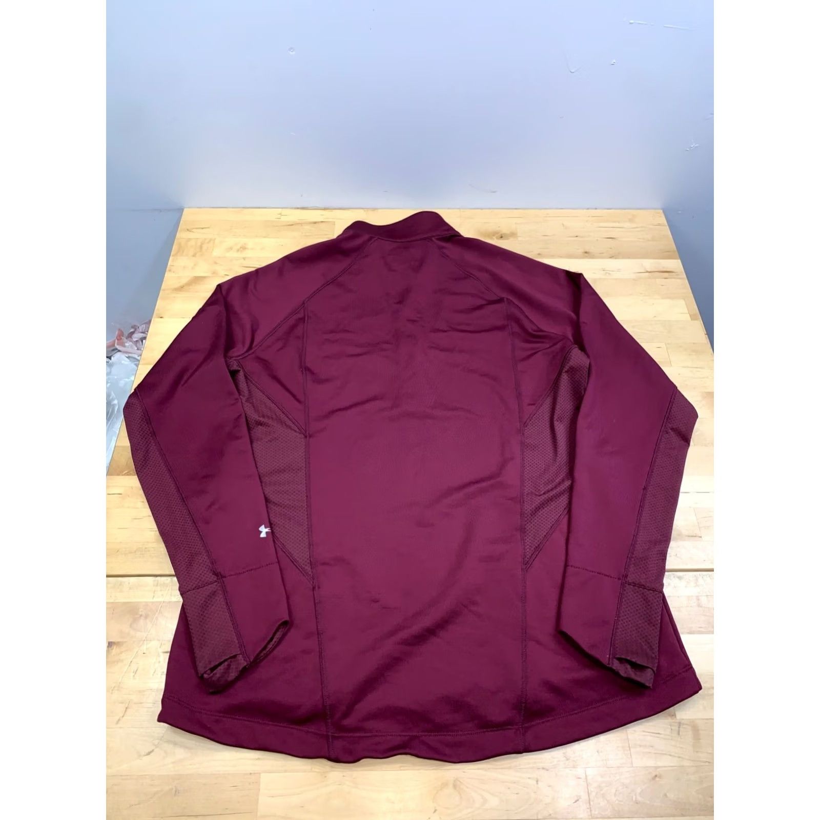 Under Armour Under armour Pullover Shirt Women XL Red 1/4 Zip Mock Neck Long Sleeve ColdGear Slim Activewear Swing Top Brown? Size XL / US 12-14 / IT 48-50 - 8 Thumbnail